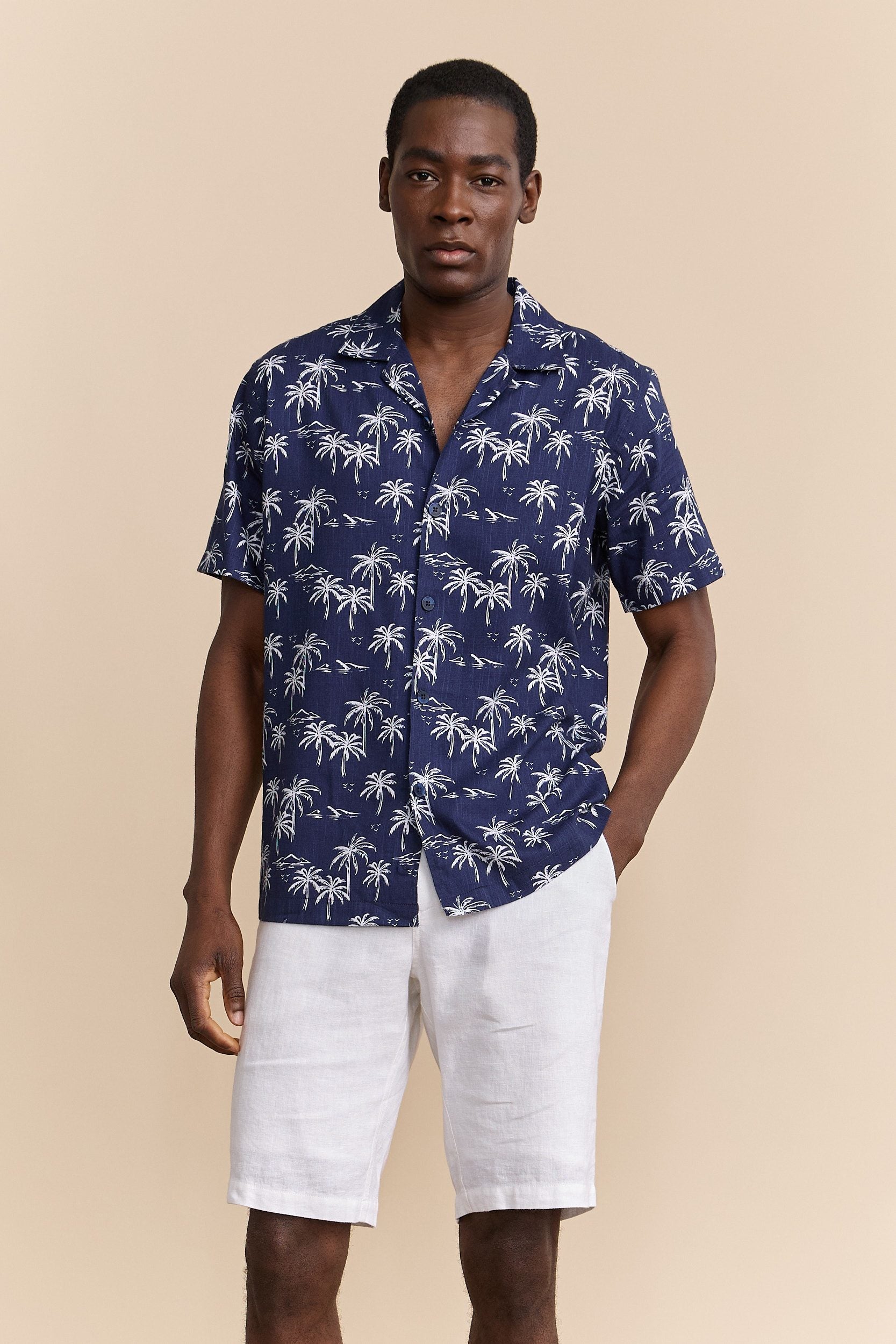 Palm tree print shirt