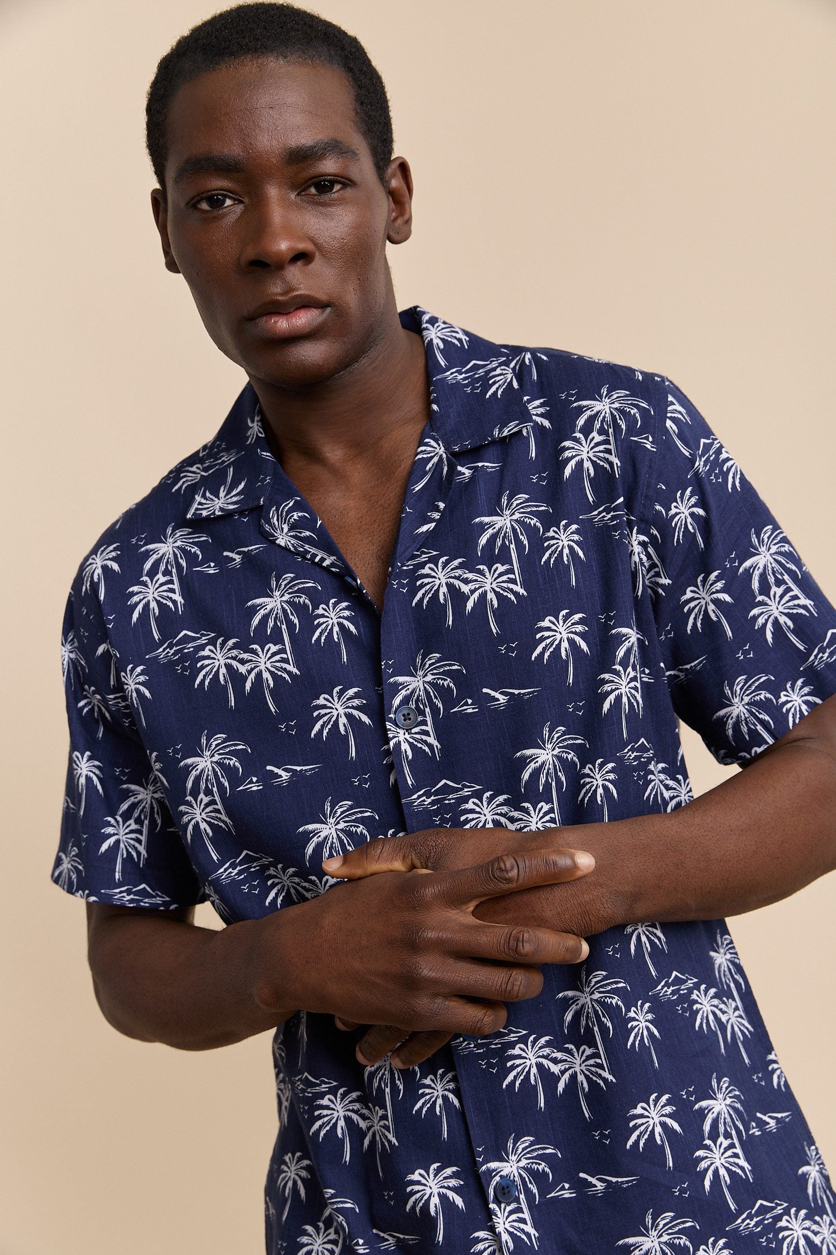Palm tree print shirt