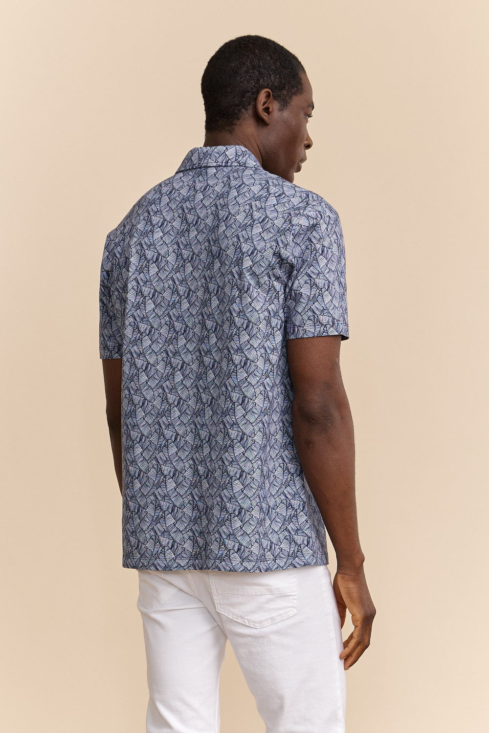 Tropical leaves print shirt