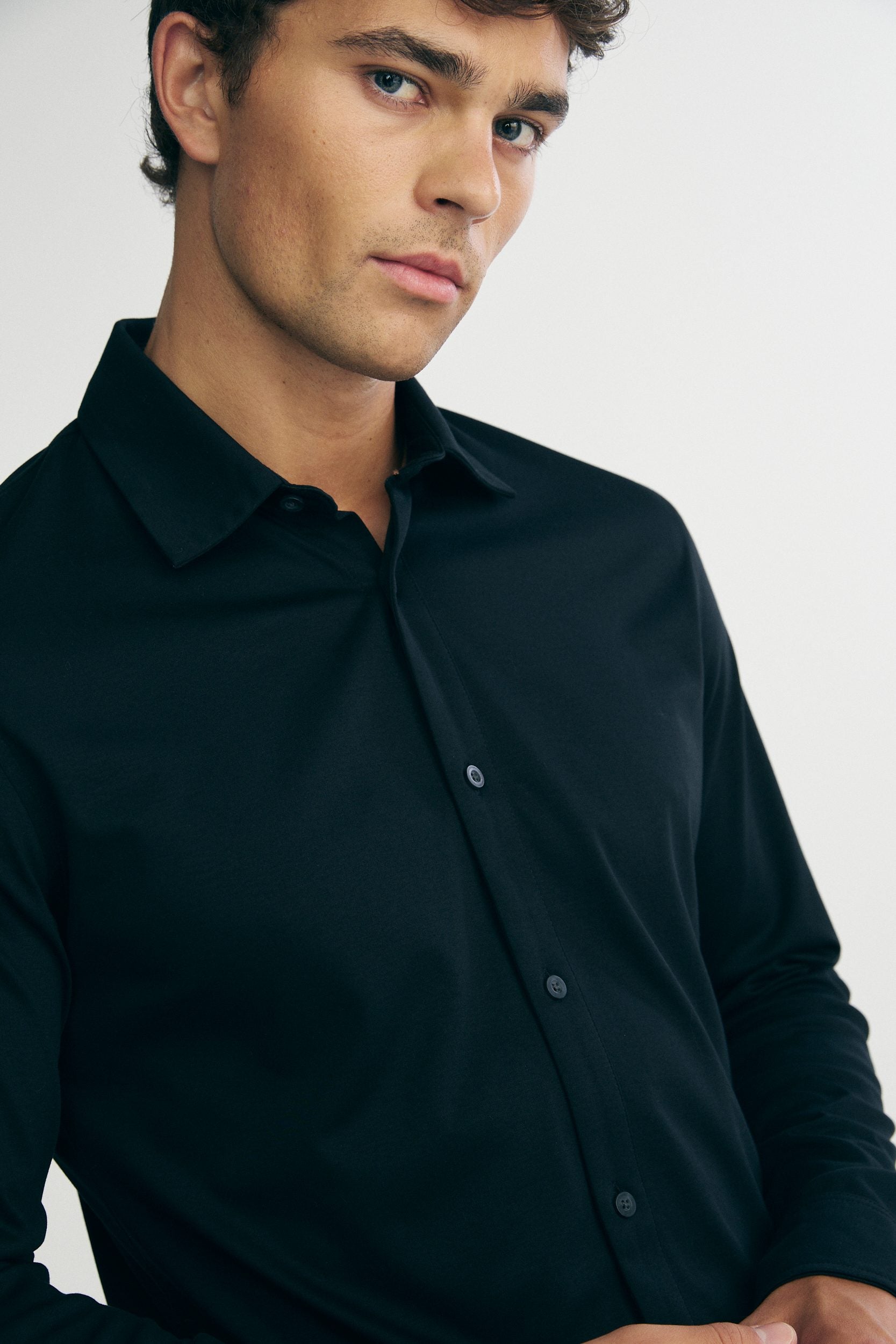 Chemise Extra-ajustée en jersey coton mercerisé