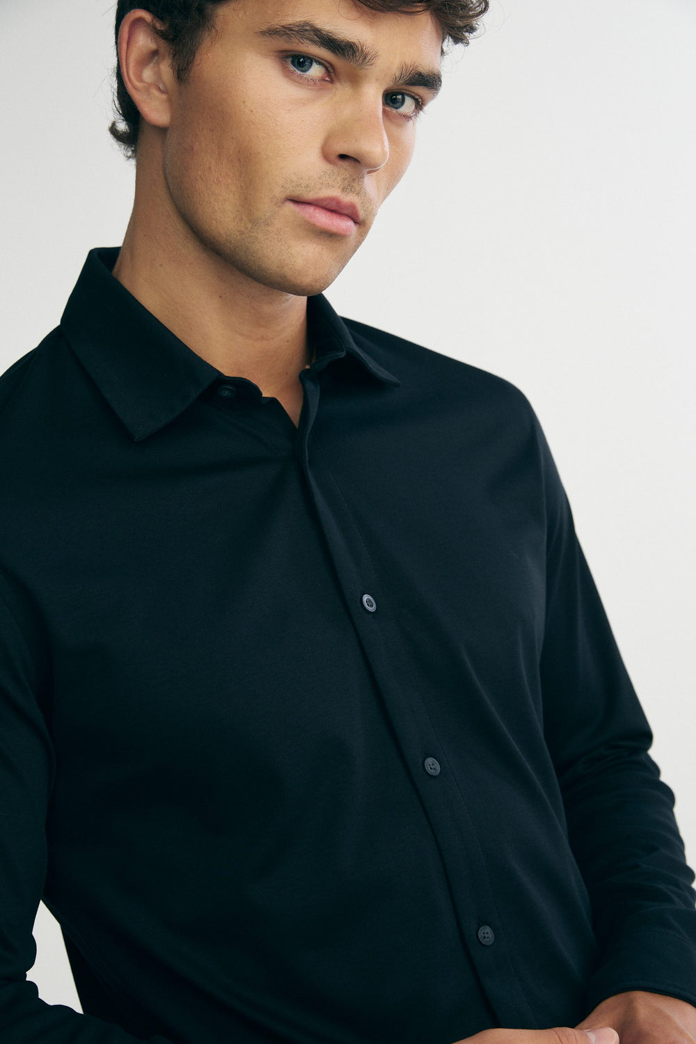Chemise Extra-ajustée en jersey coton mercerisé