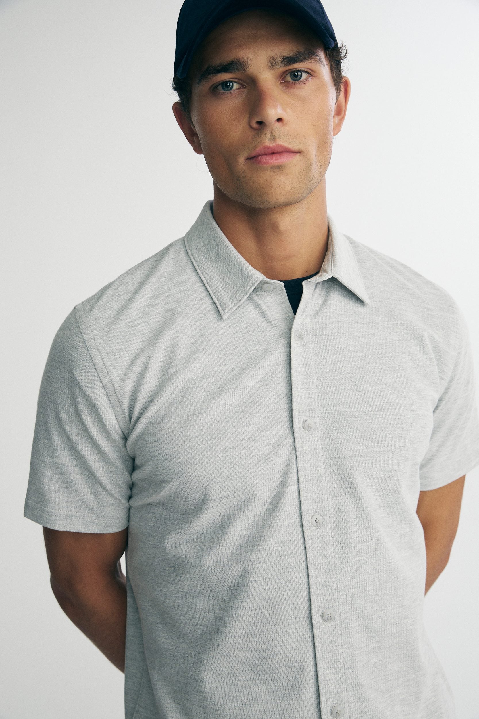 Chemise en piqué manches courtes