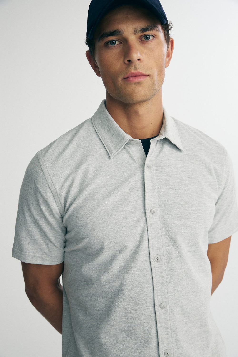 Chemise en piqué manches courtes