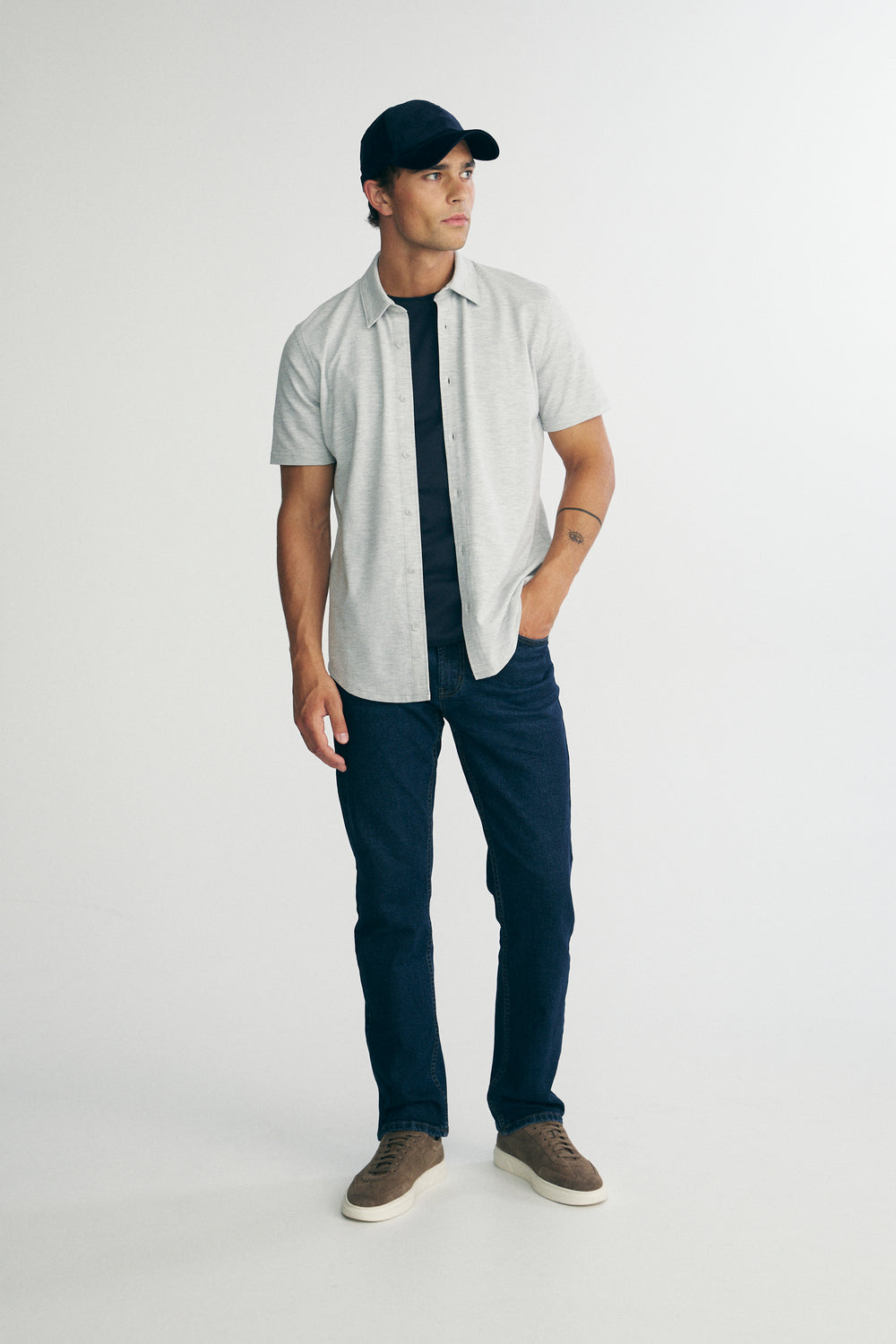 Chemise en piqué manches courtes