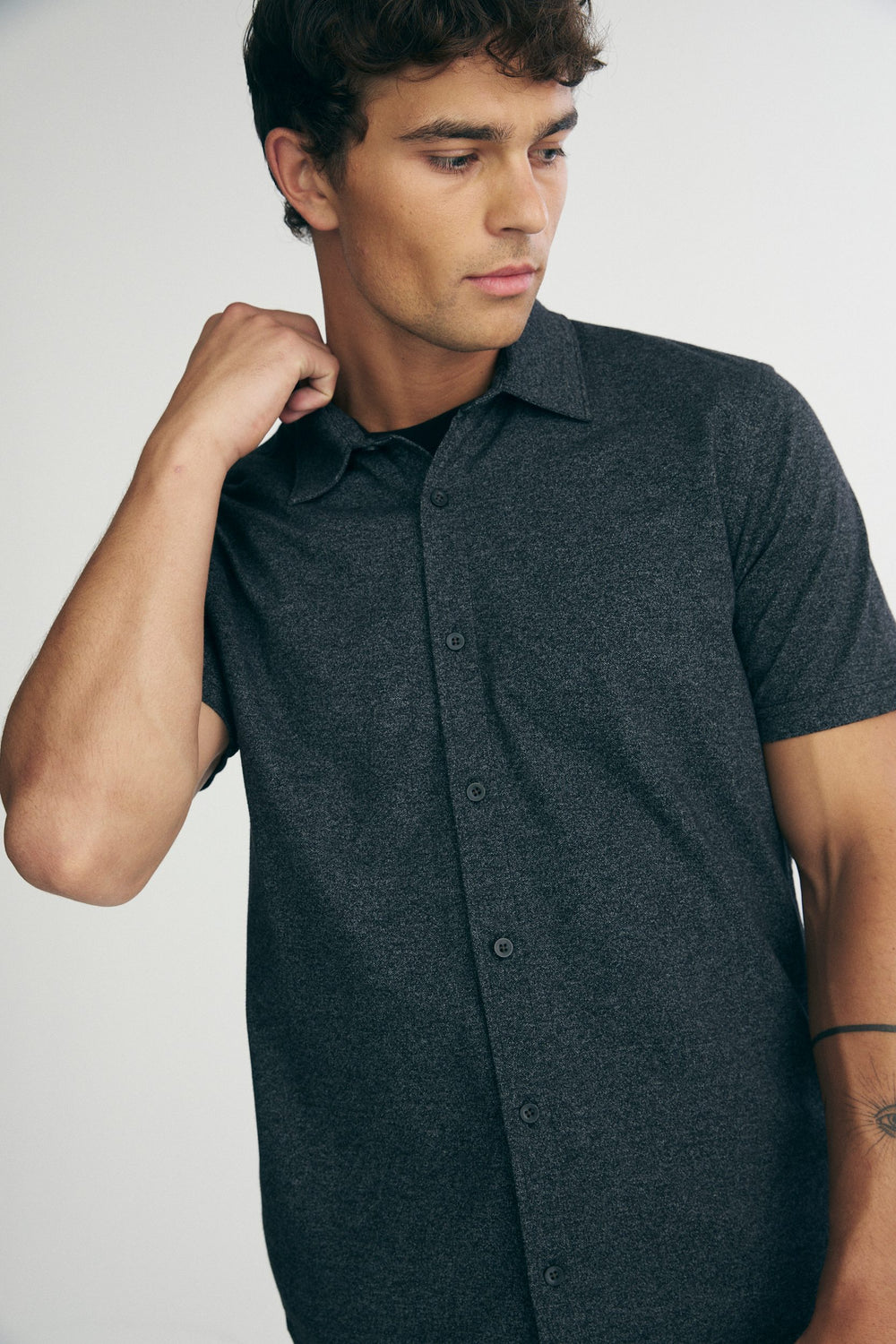 Chemise en piqué manches courtes
