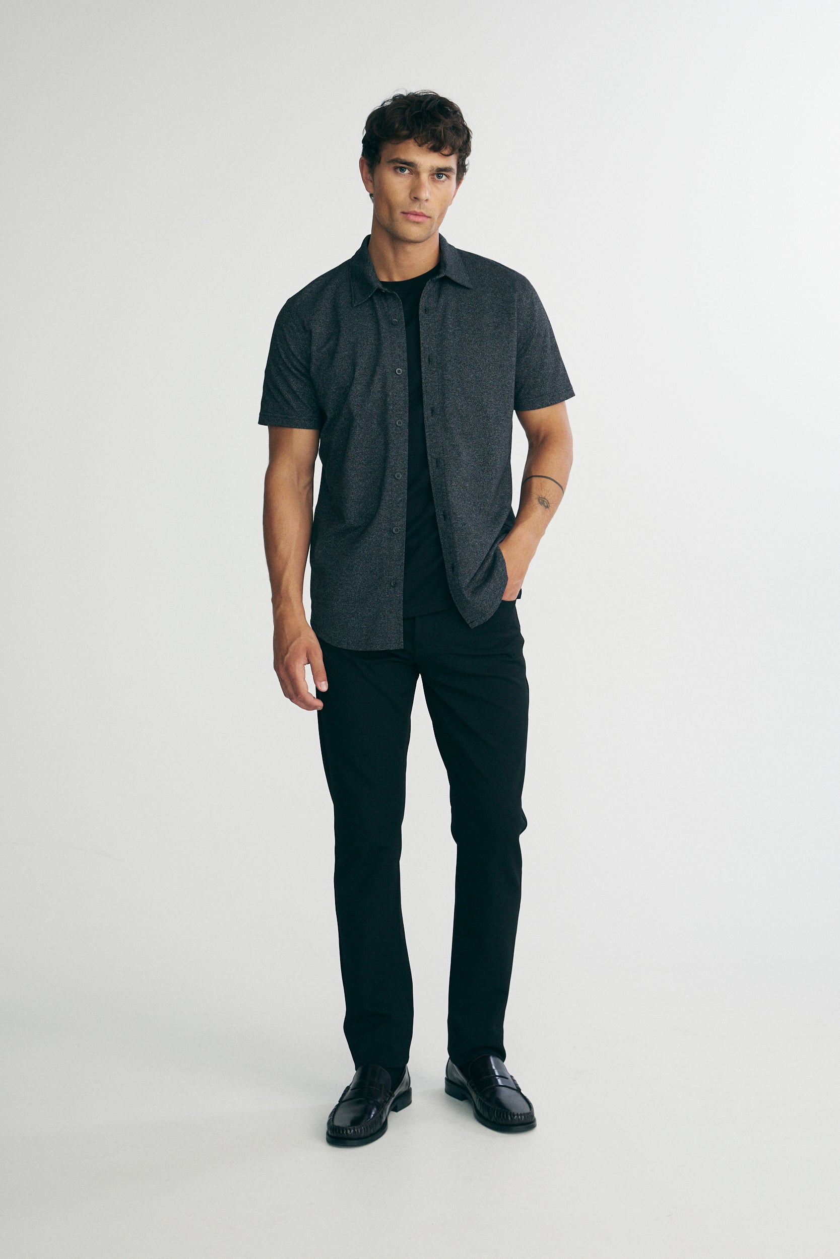 Chemise en piqué manches courtes
