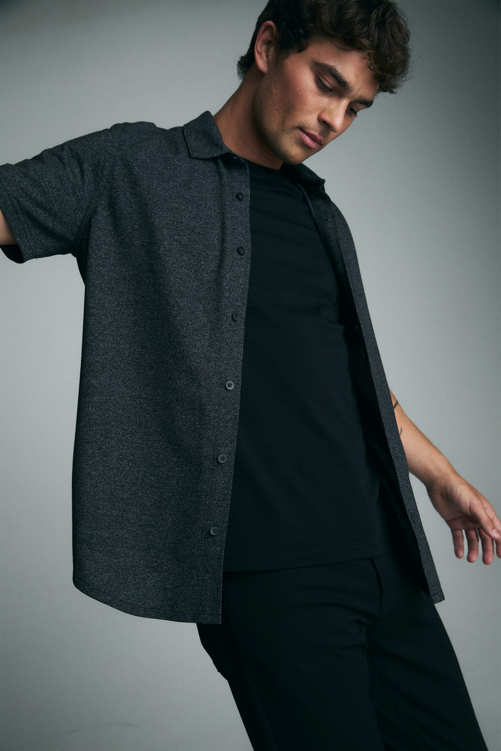 Chemise en piqué manches courtes