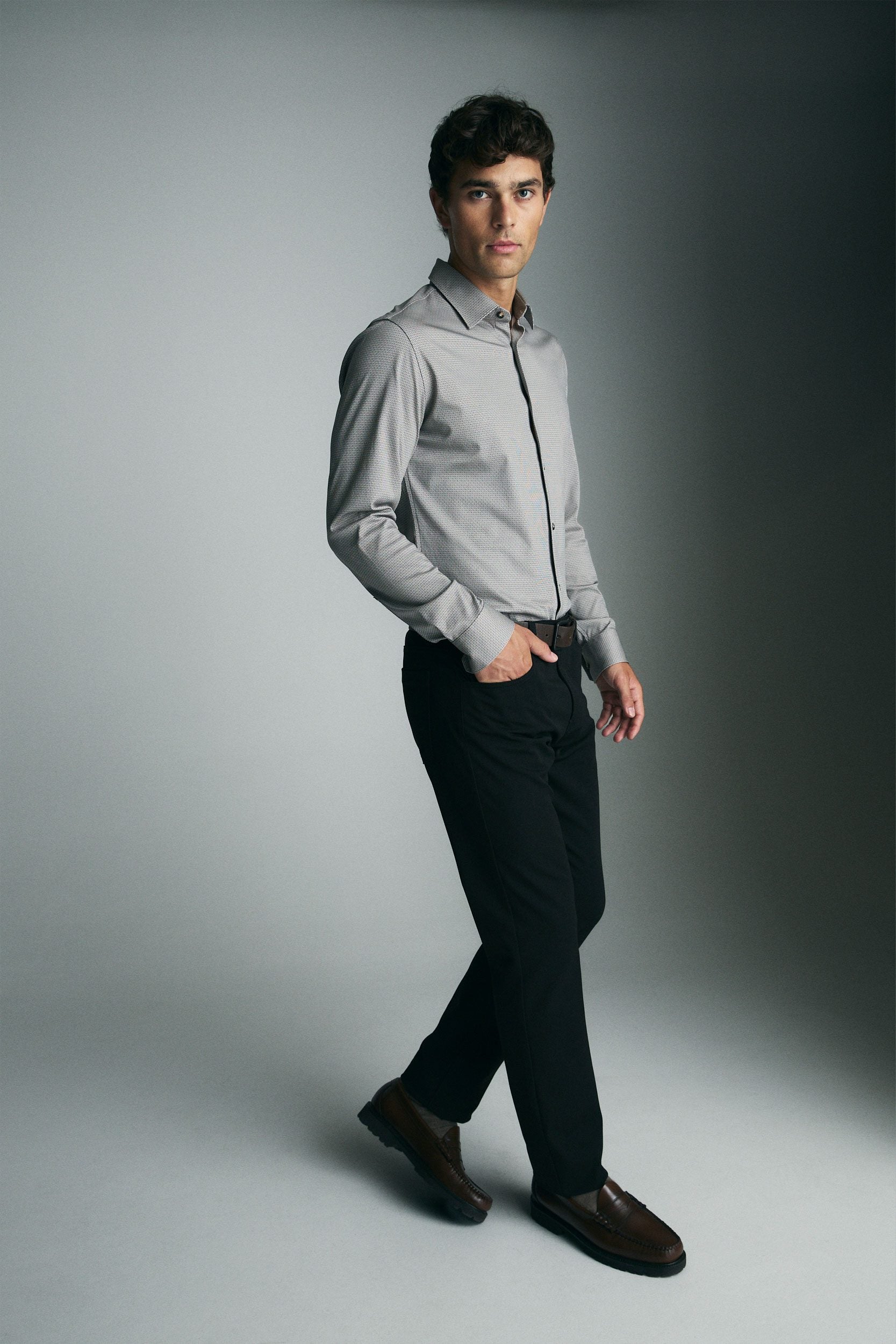Micro pattern printed shirt