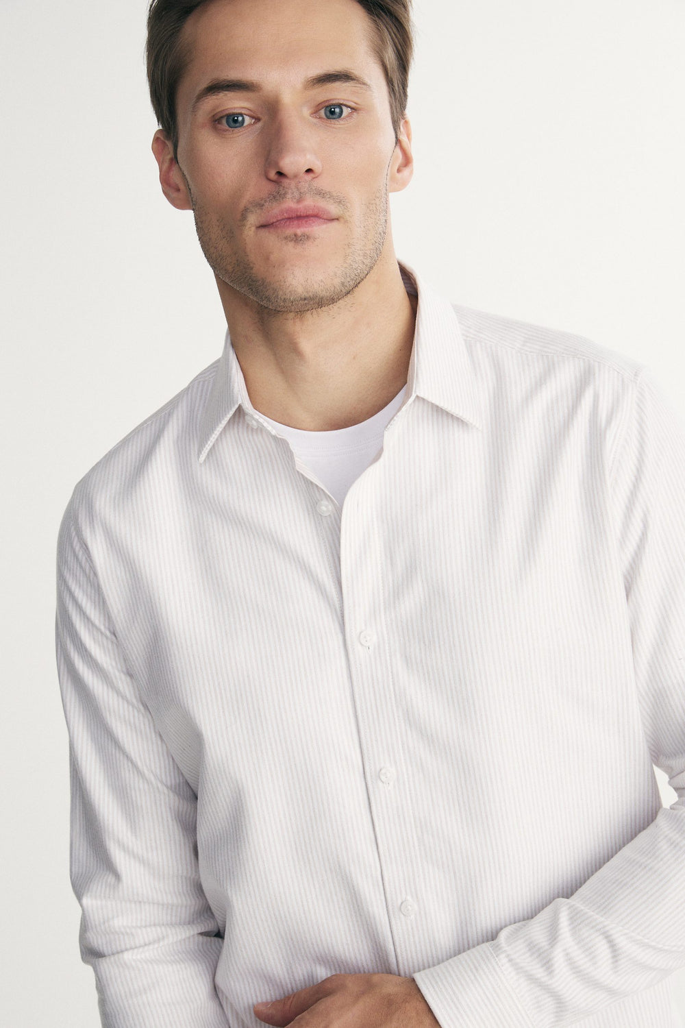 Semi-fitted stripe shirt