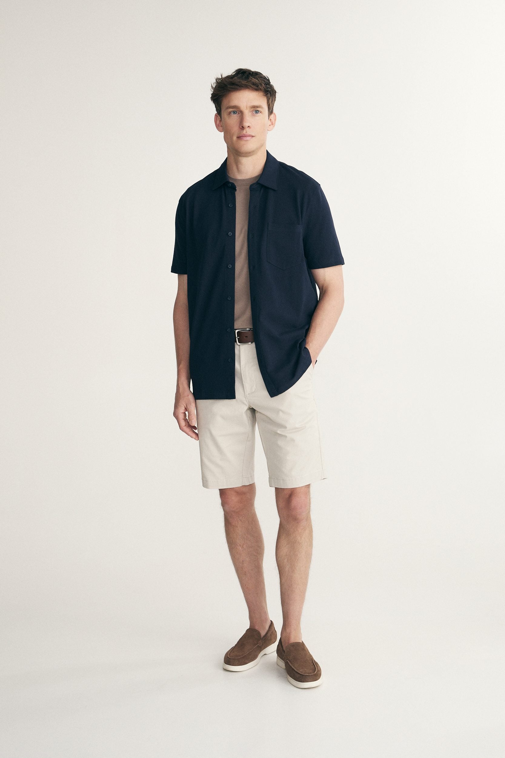 Chemise en piqué manches courtes