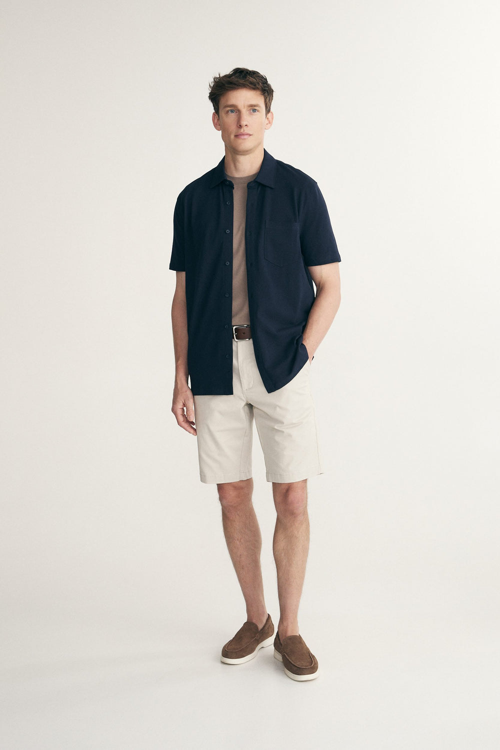 Chemise en piqué manches courtes