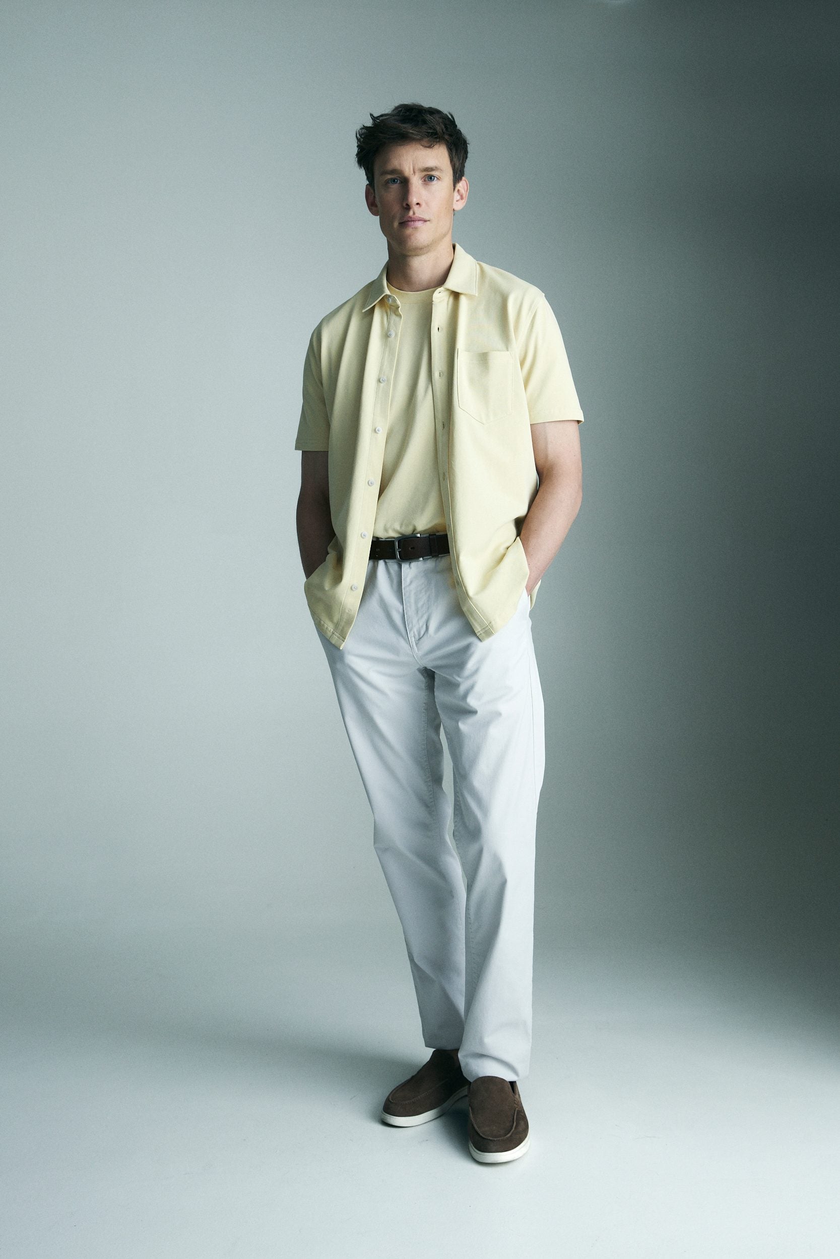 Chemise en piqué manches courtes