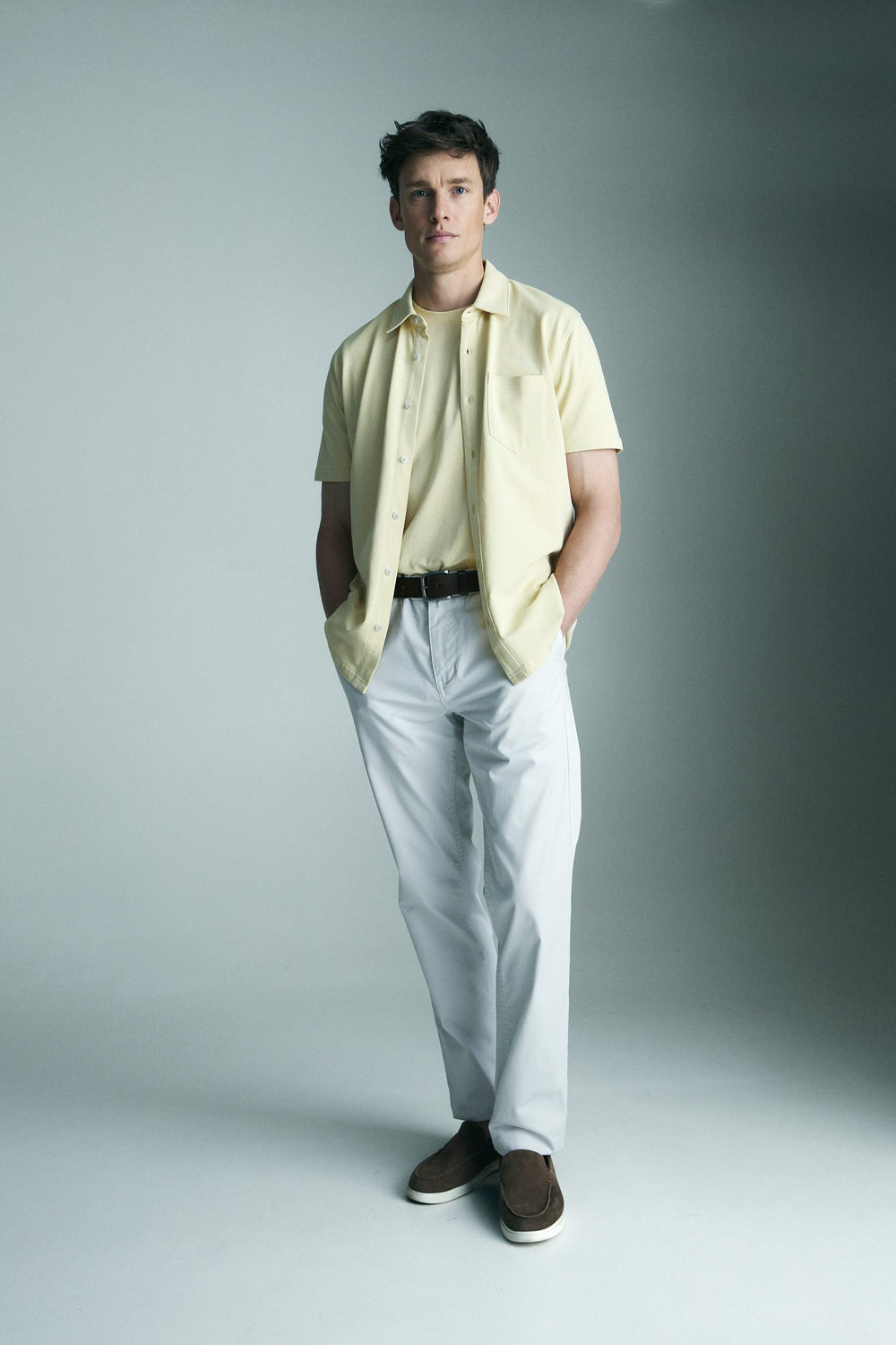 Chemise en piqué manches courtes