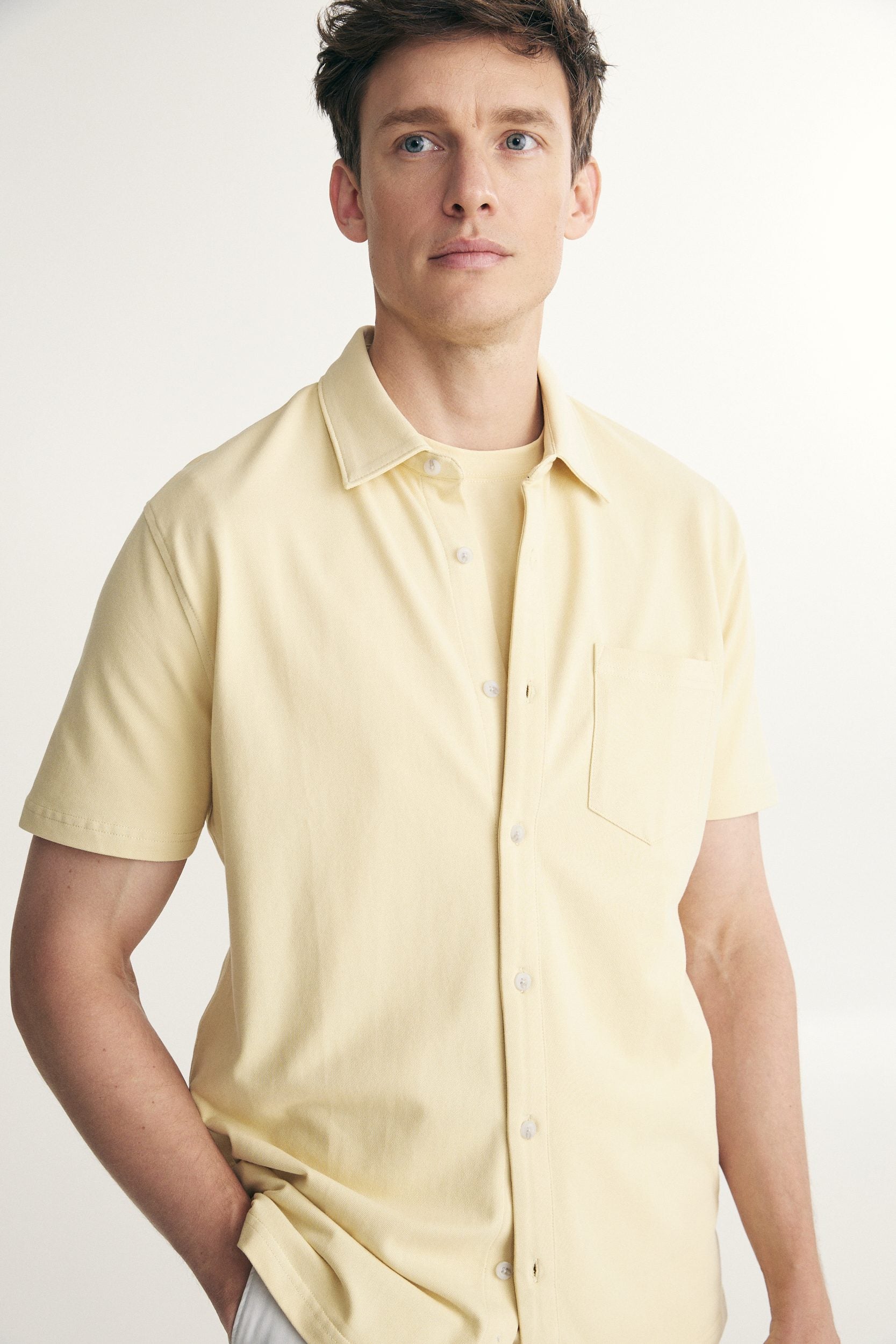 Chemise en piqué manches courtes