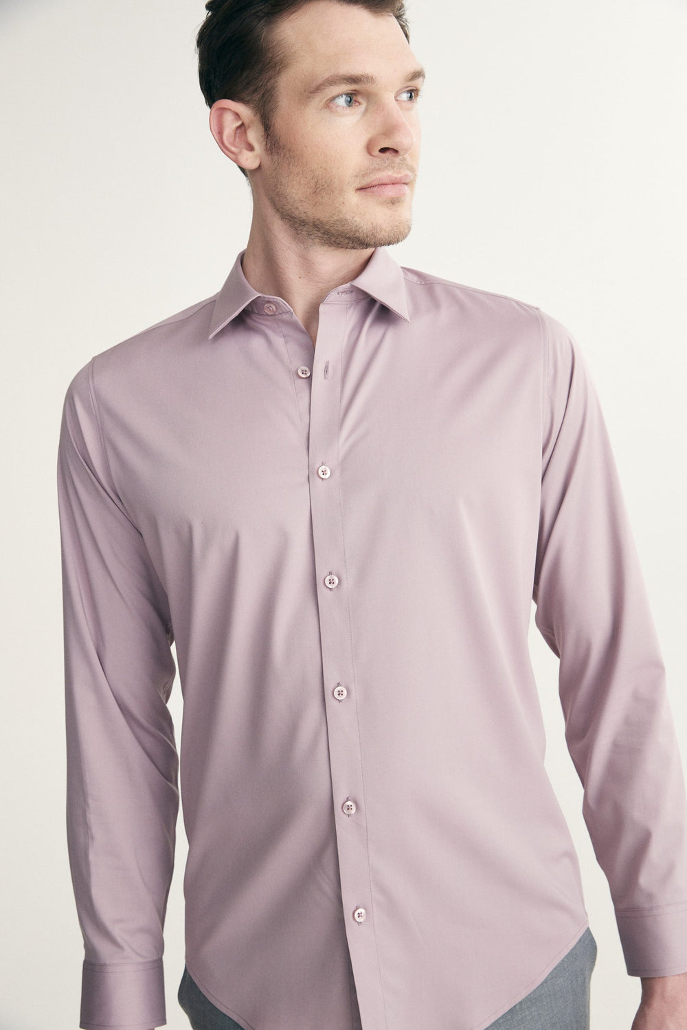 Chemise unie ajustée