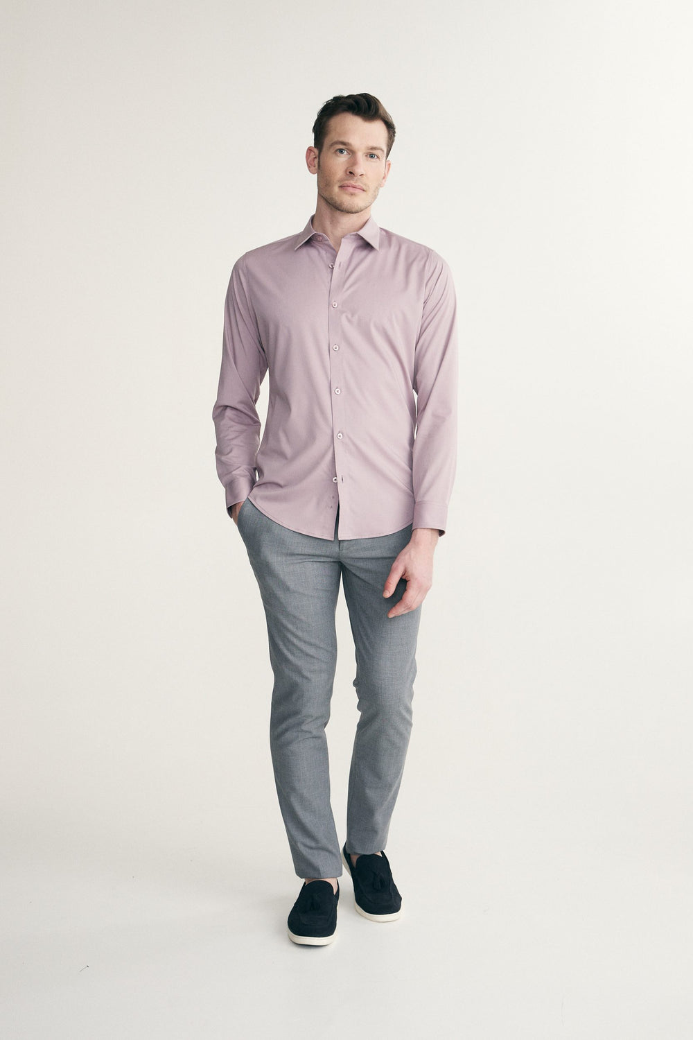 Chemise unie ajustée