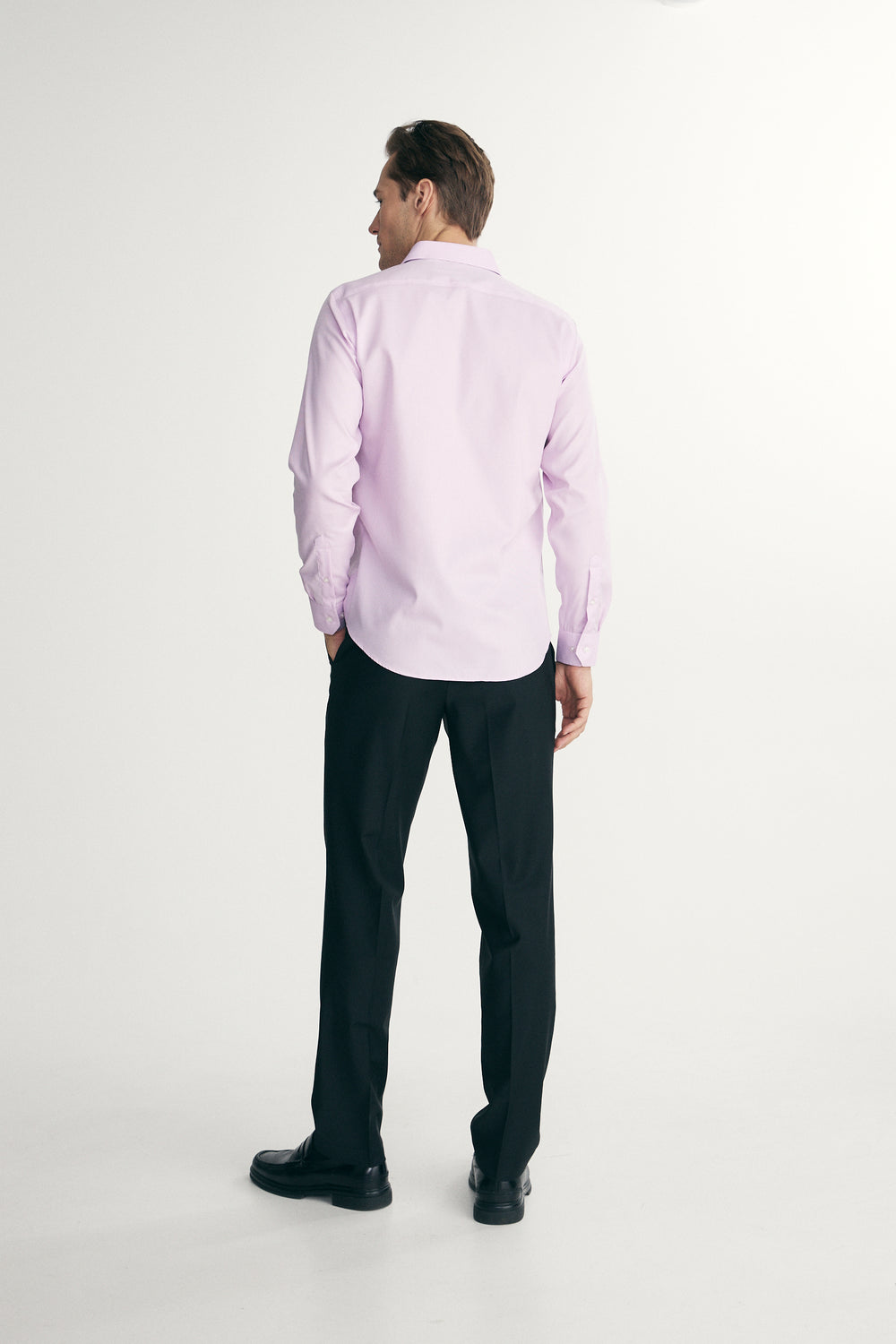 Chemise texturée ajustée sans repassage