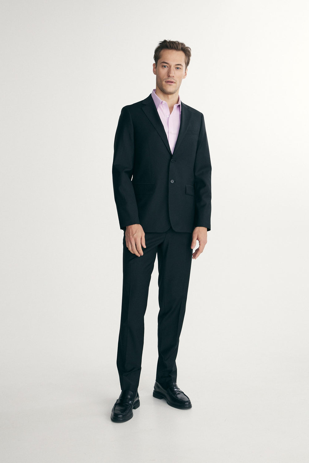 Chemise texturée ajustée sans repassage