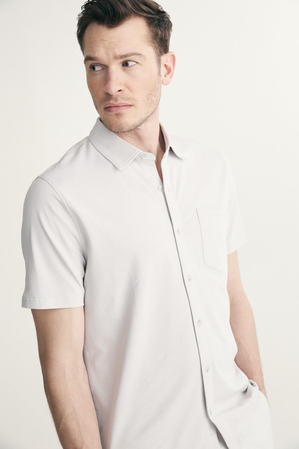 Chemise en piqué manches courtes