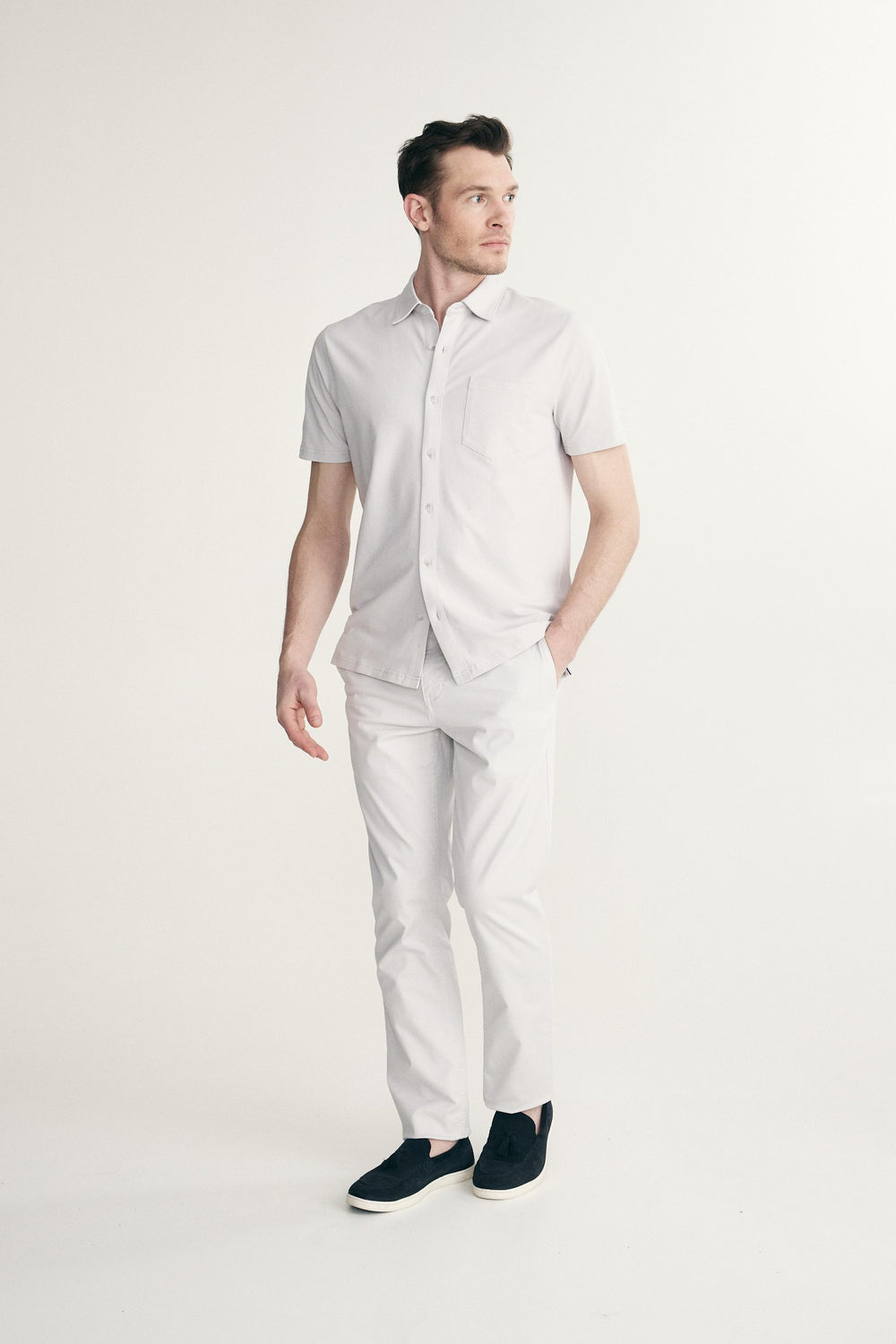 Chemise en piqué manches courtes