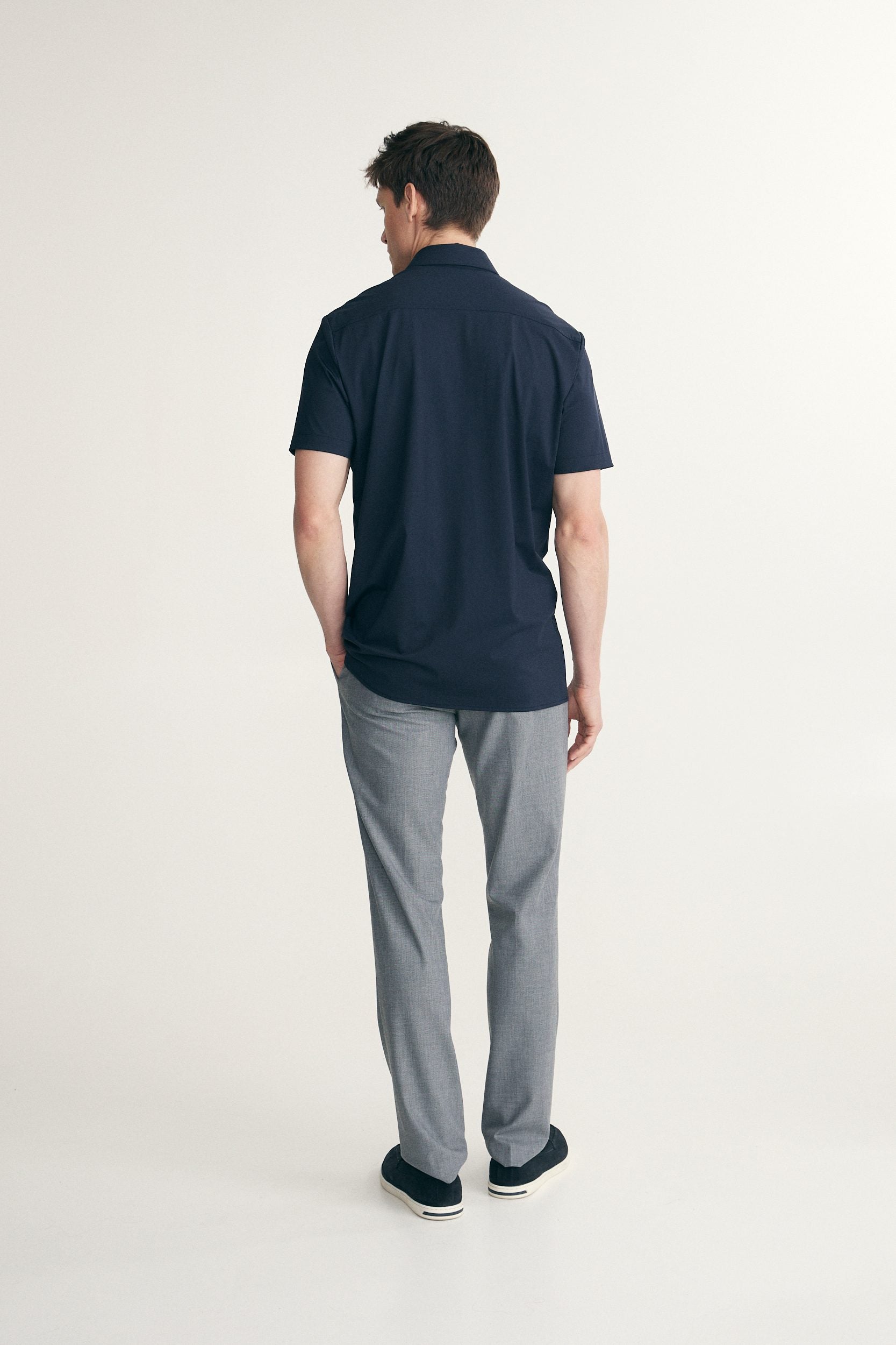 Chemise manches courtes jersey extensible
