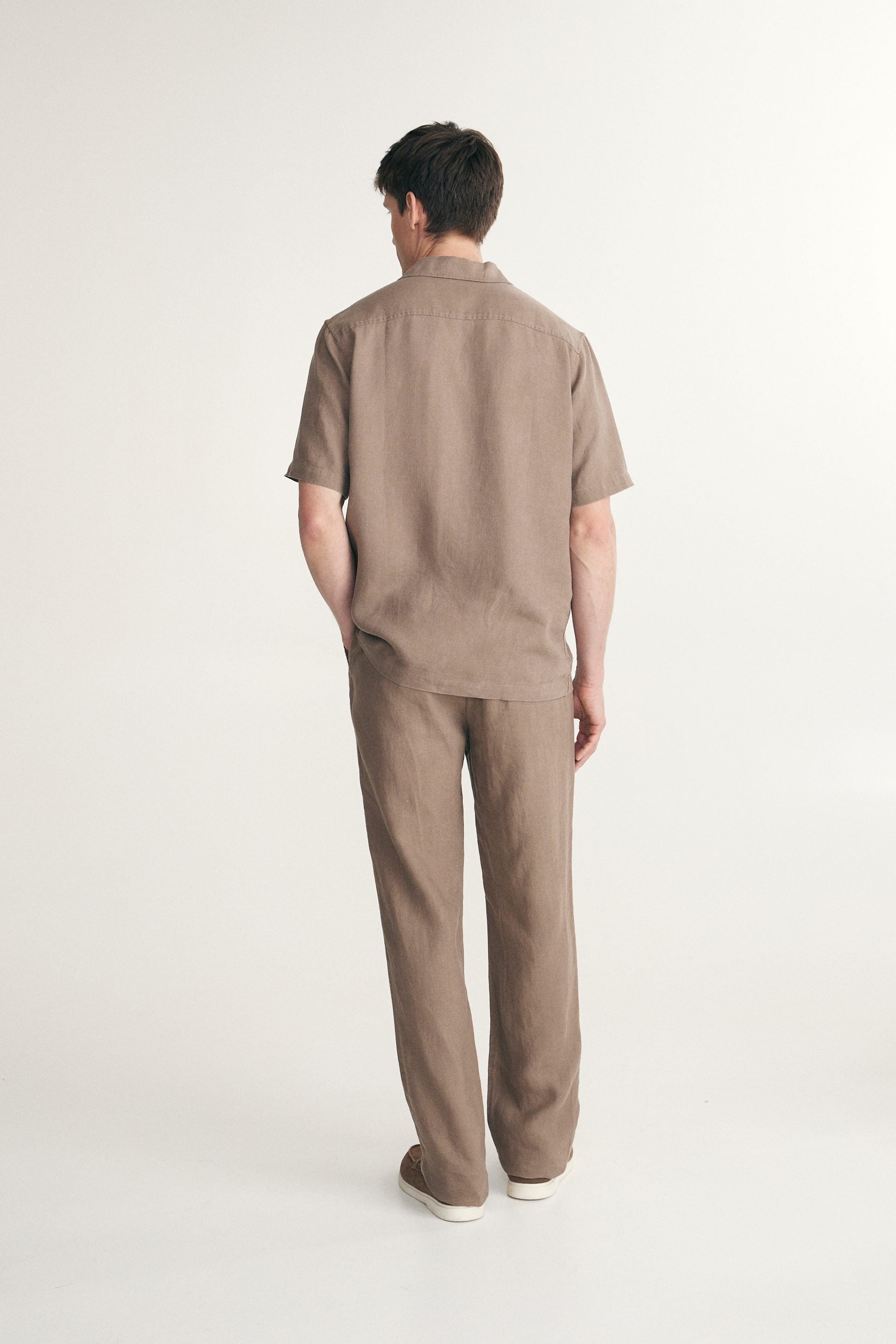 Chemise de lin col cubain