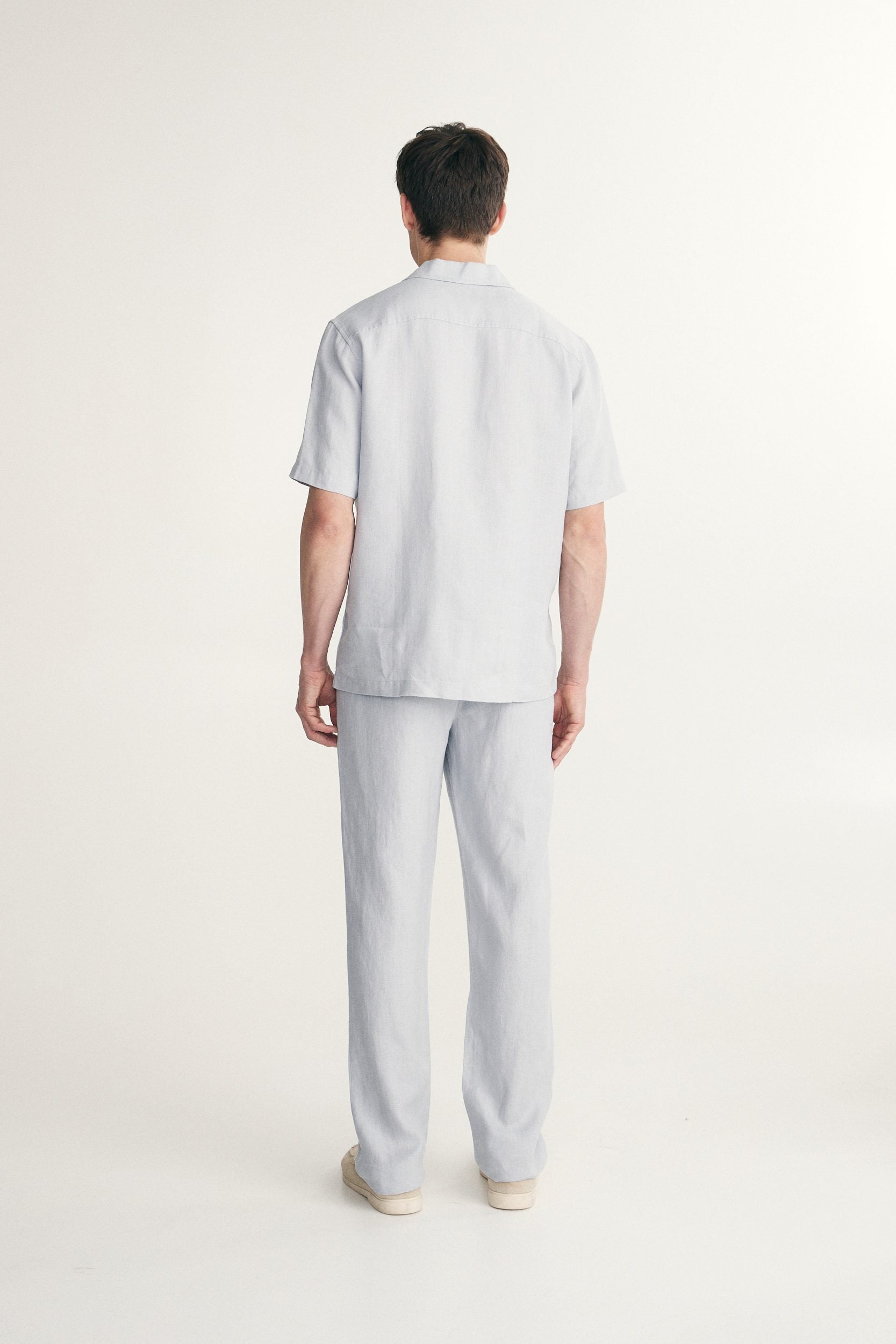 Chemise de lin col cubain