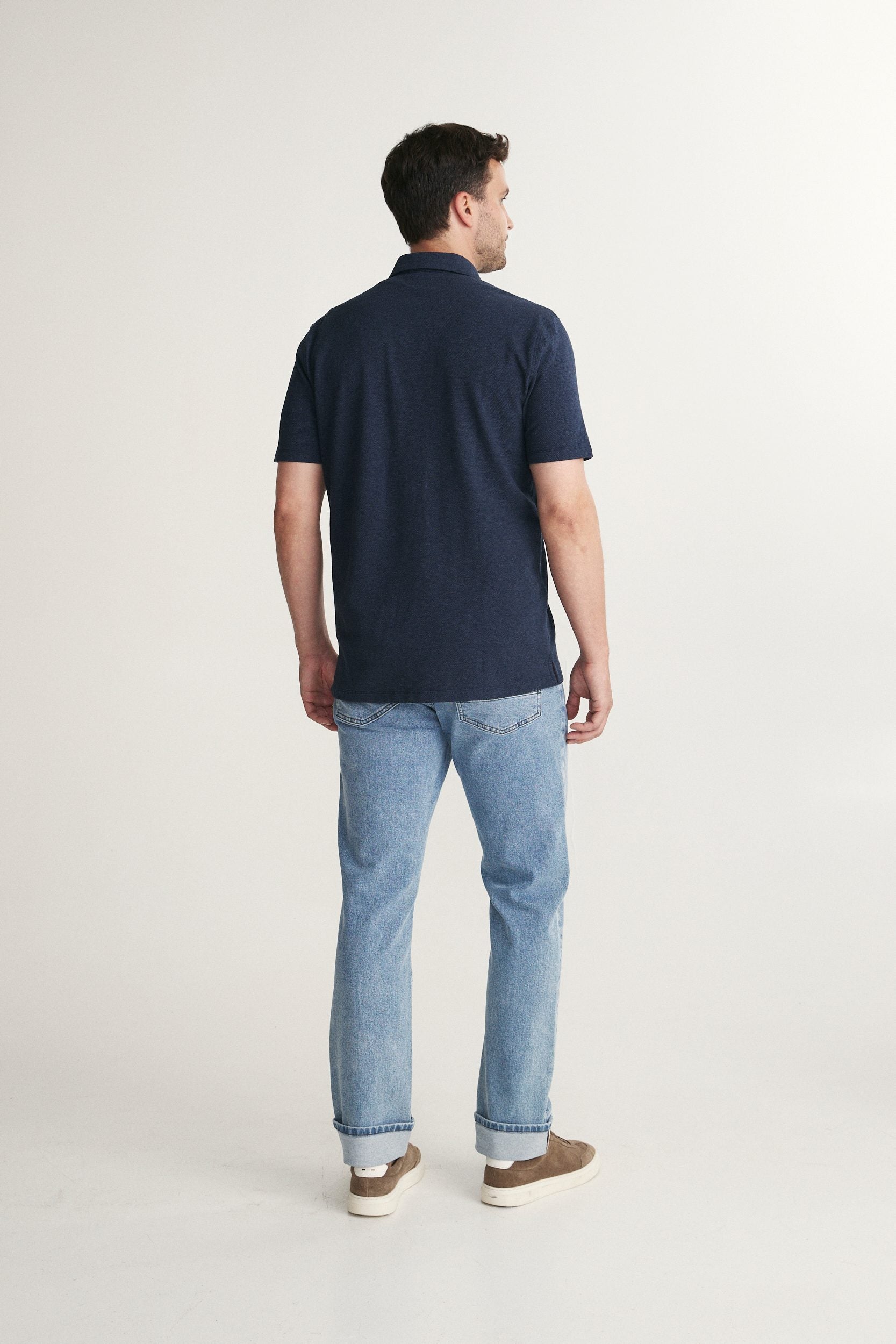 Textured Knit Short Sleeve Shirt
