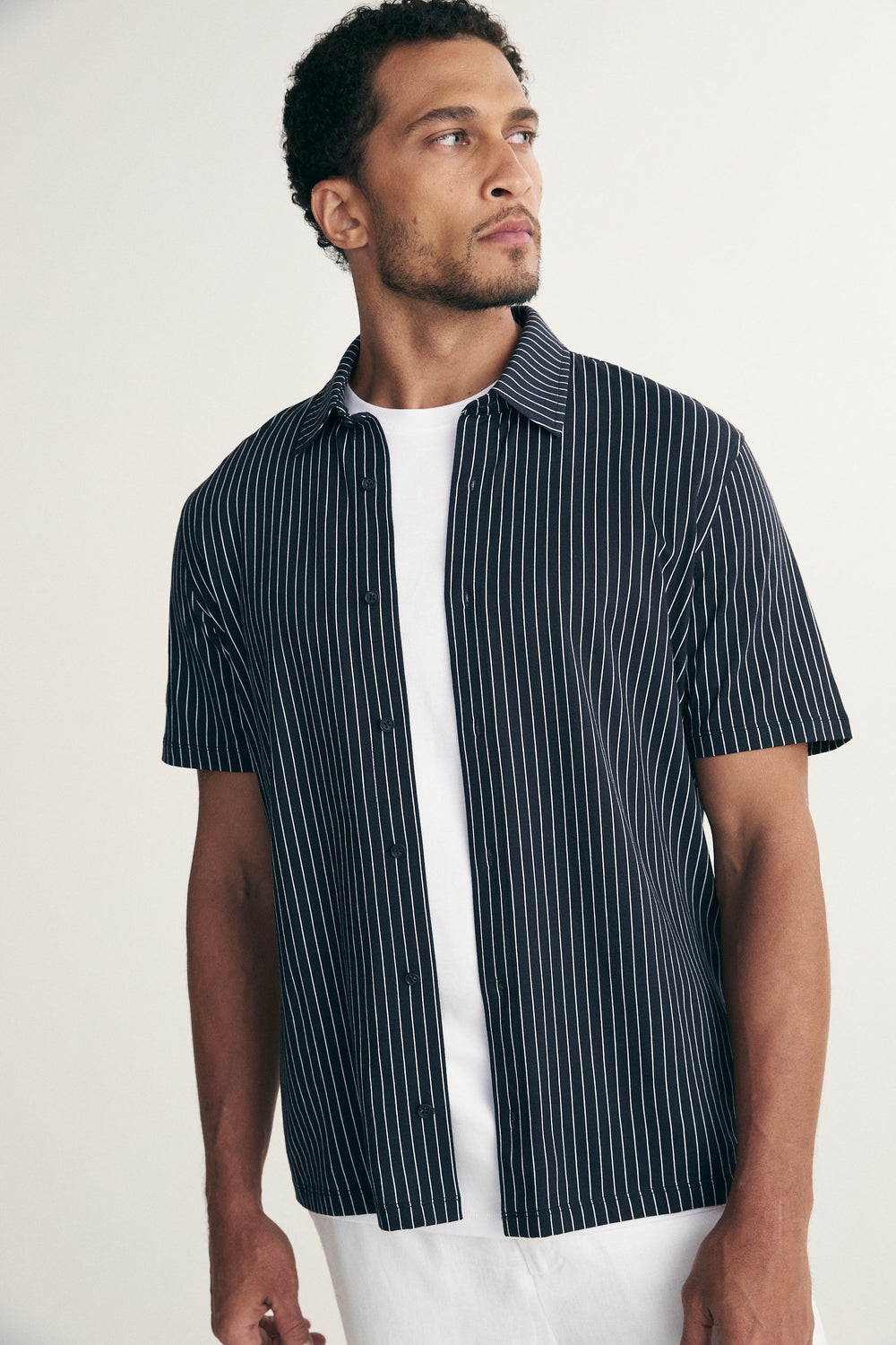 Chemise en jersey rayé