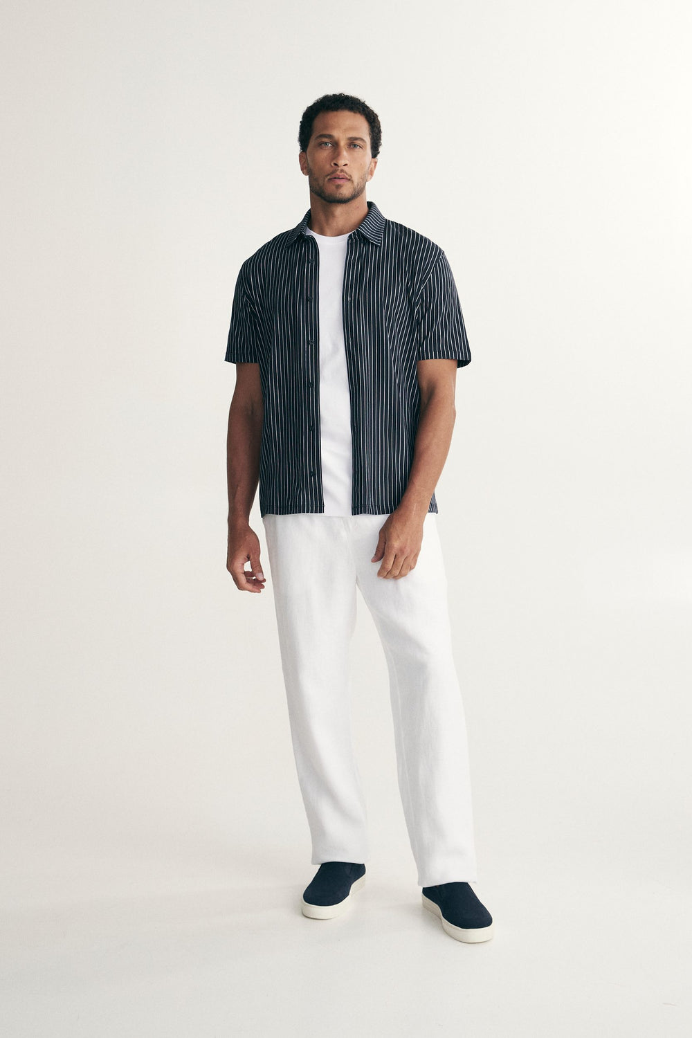 Chemise en jersey rayé
