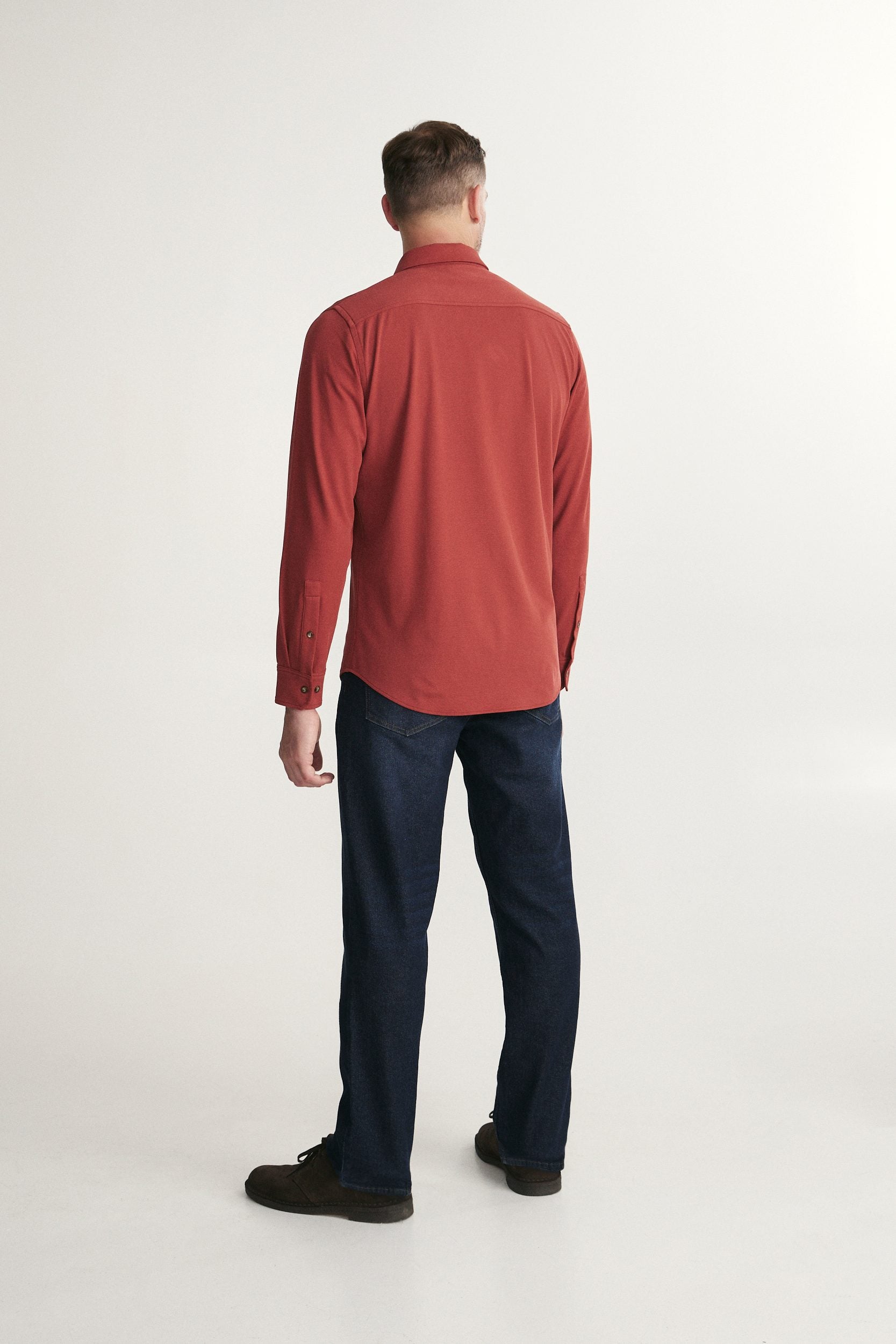 Long sleeve fitted jersey shirt
