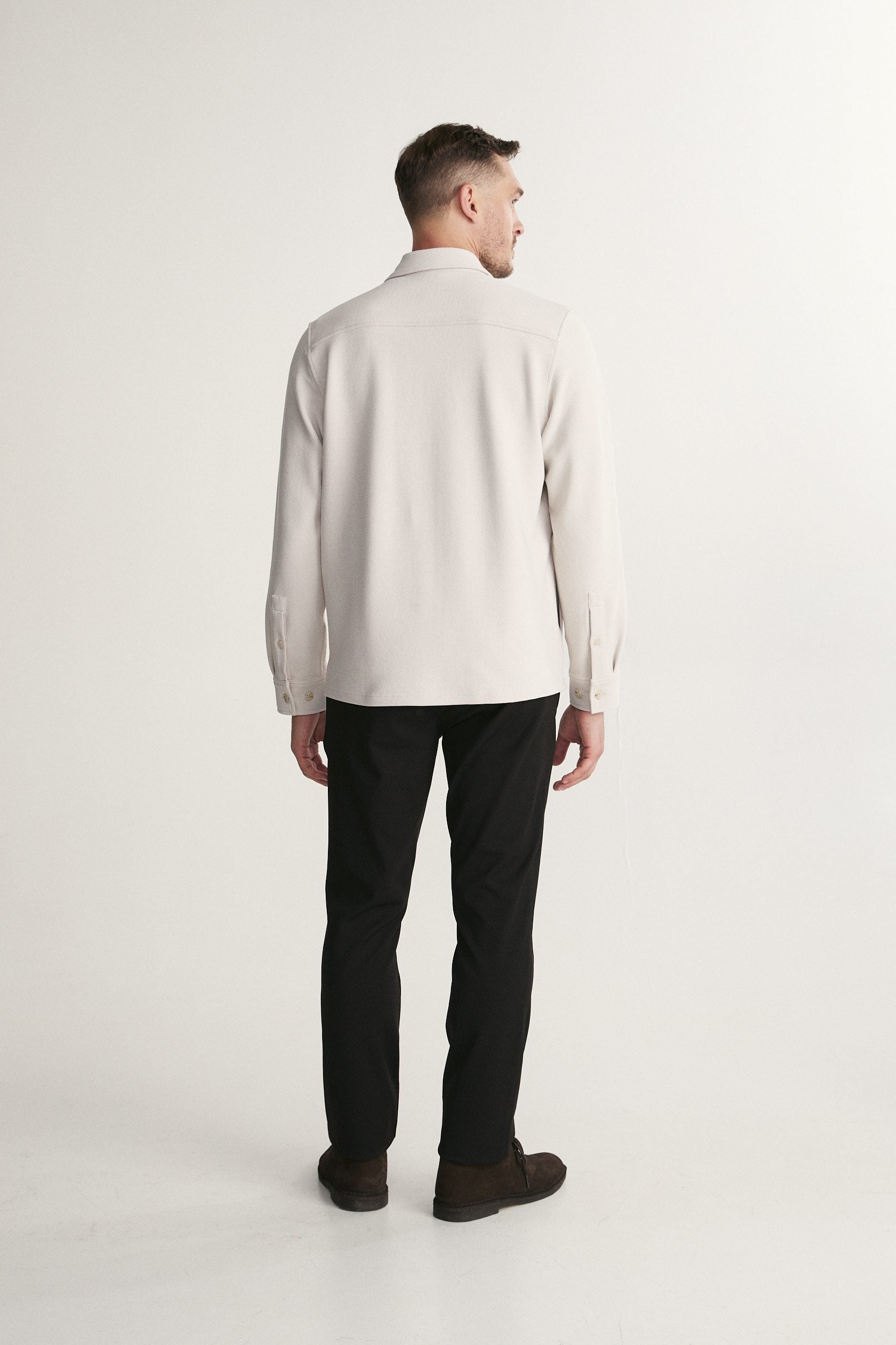 Oversize fit ottoman jersey overshirt