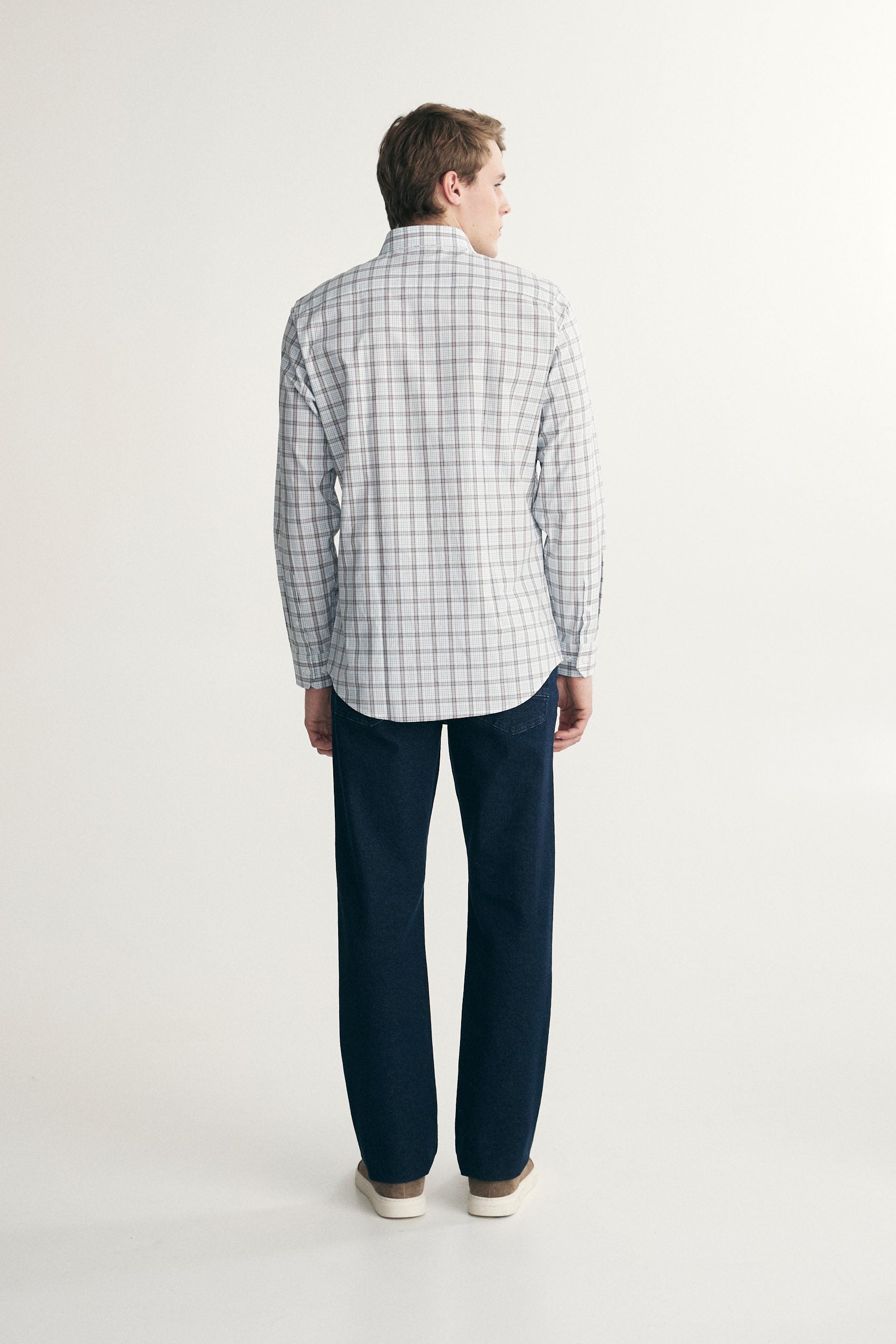 Chemise à carreaux ajustée