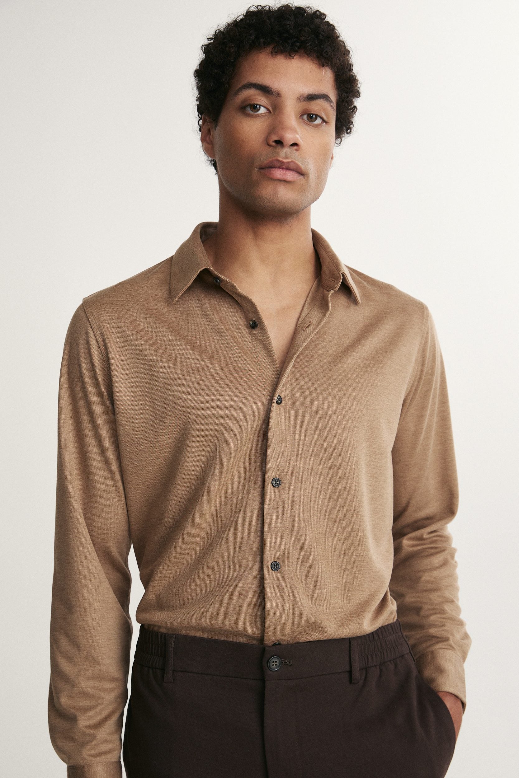 Long sleeve Fitted jersey shirt