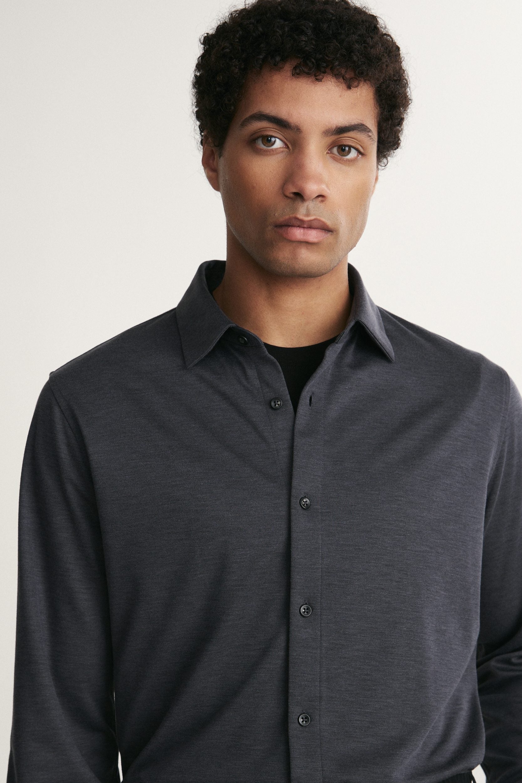 Long sleeve Fitted jersey shirt