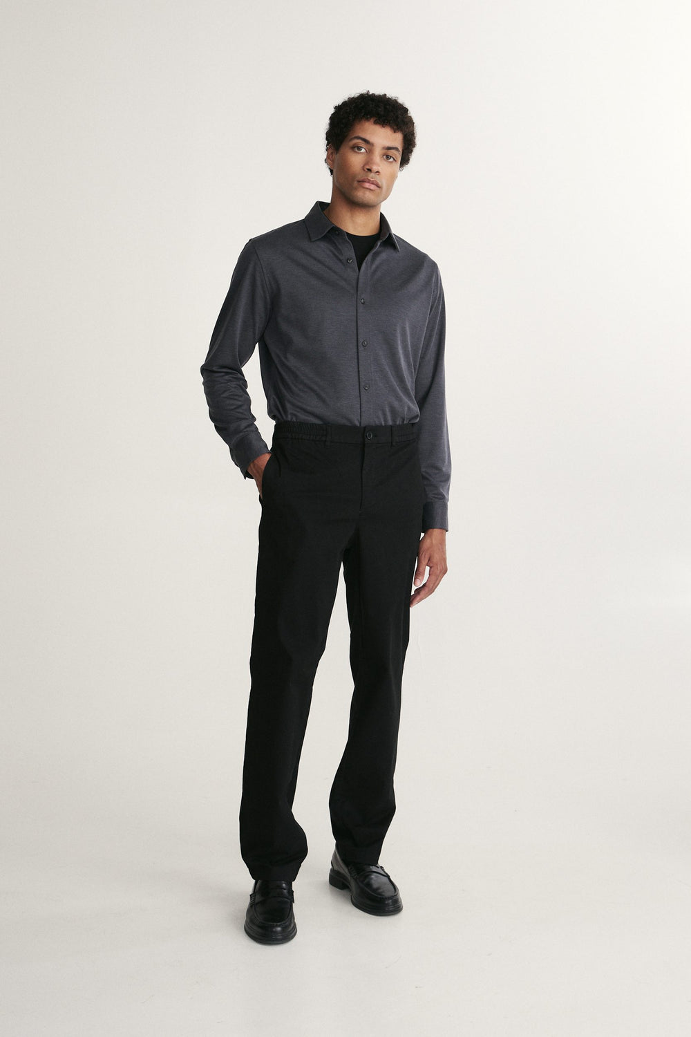 Long sleeve Fitted jersey shirt