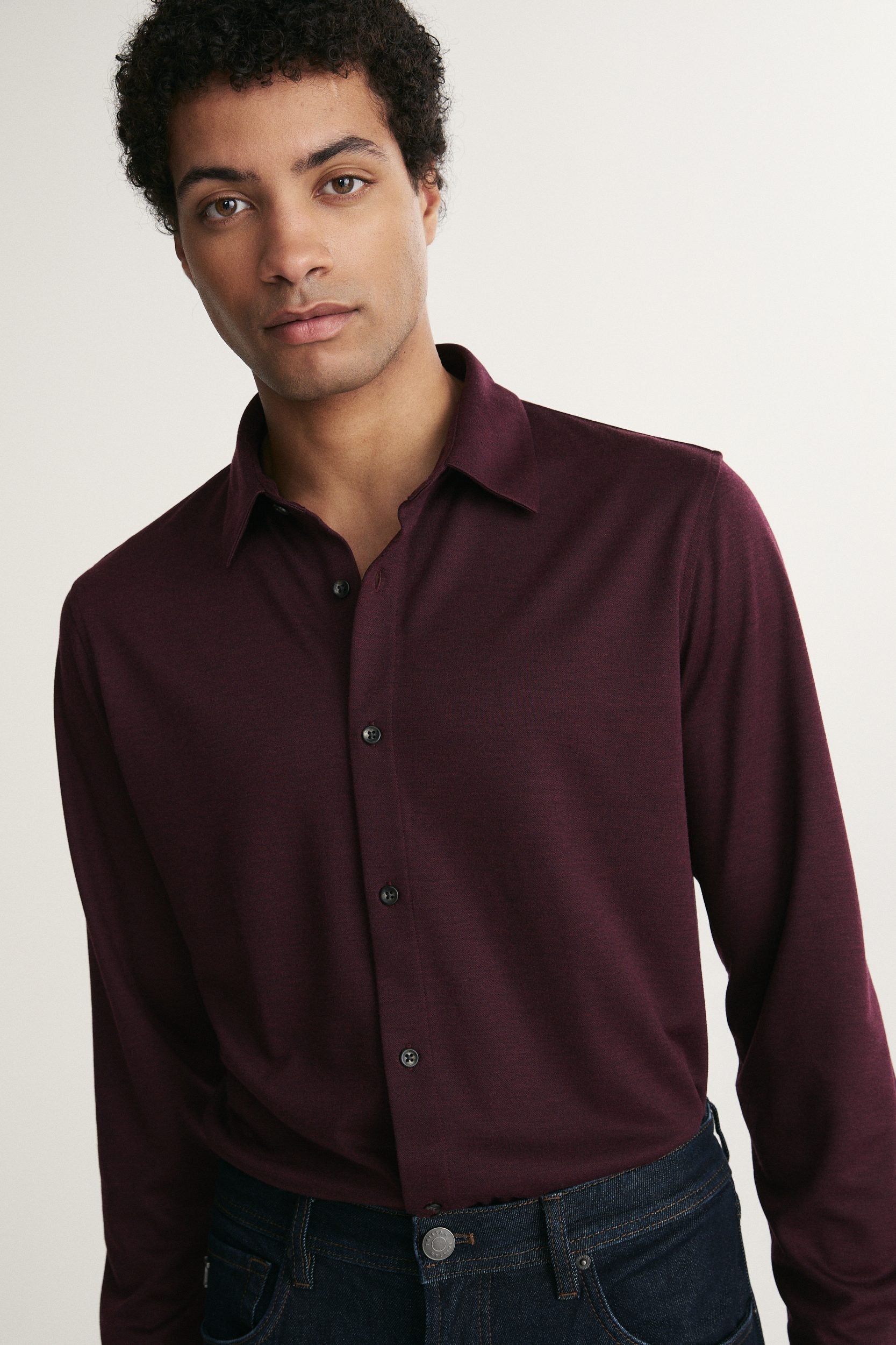 Long sleeve Fitted jersey shirt