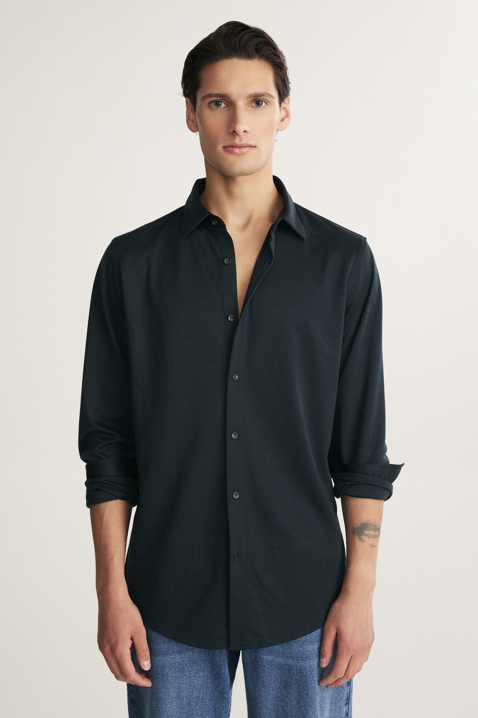 Long sleeve Fitted jersey shirt