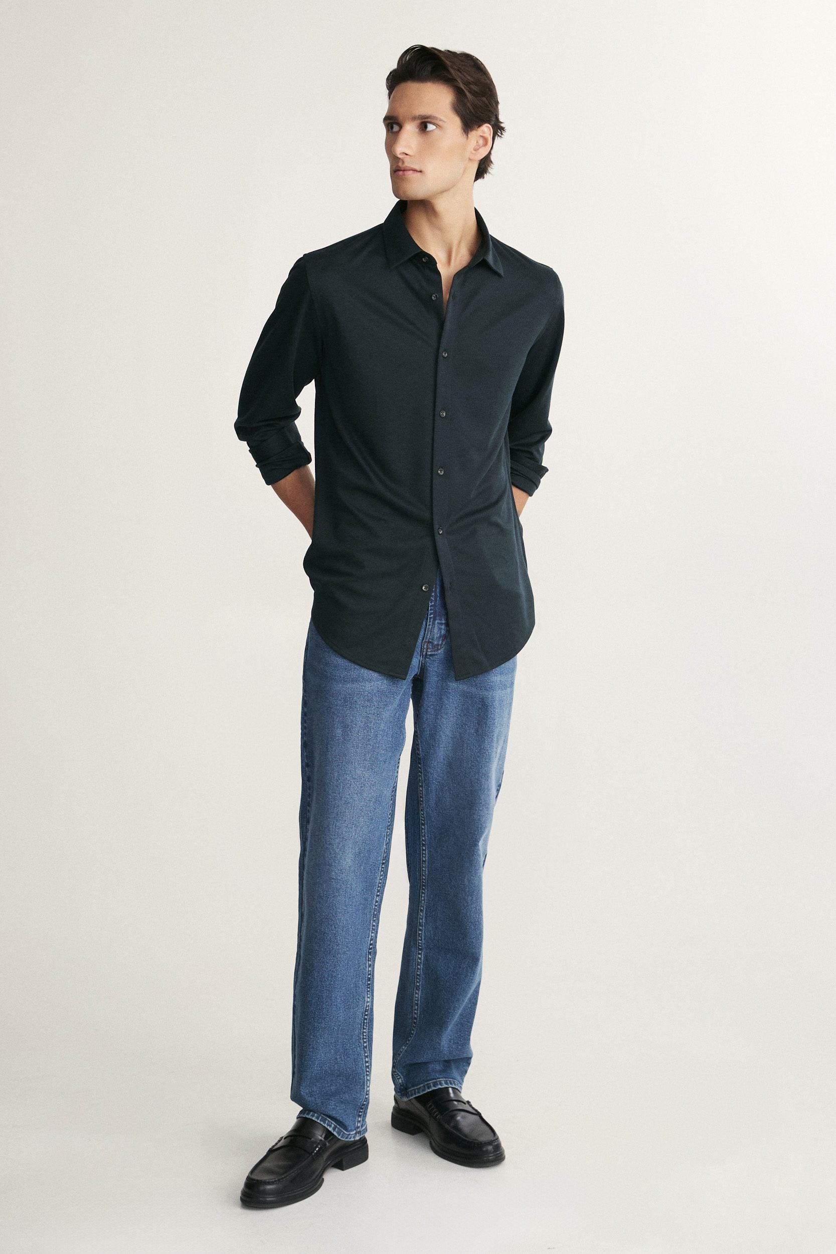 Long sleeve Fitted jersey shirt