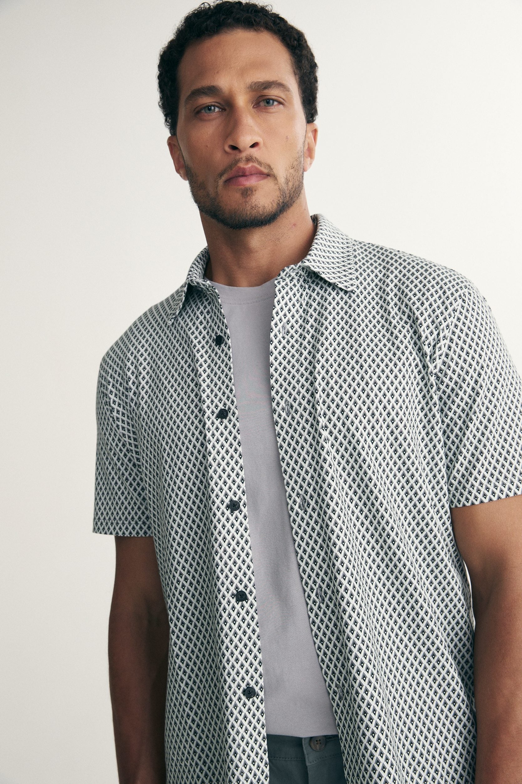 Chemise en jersey imprimée rétro