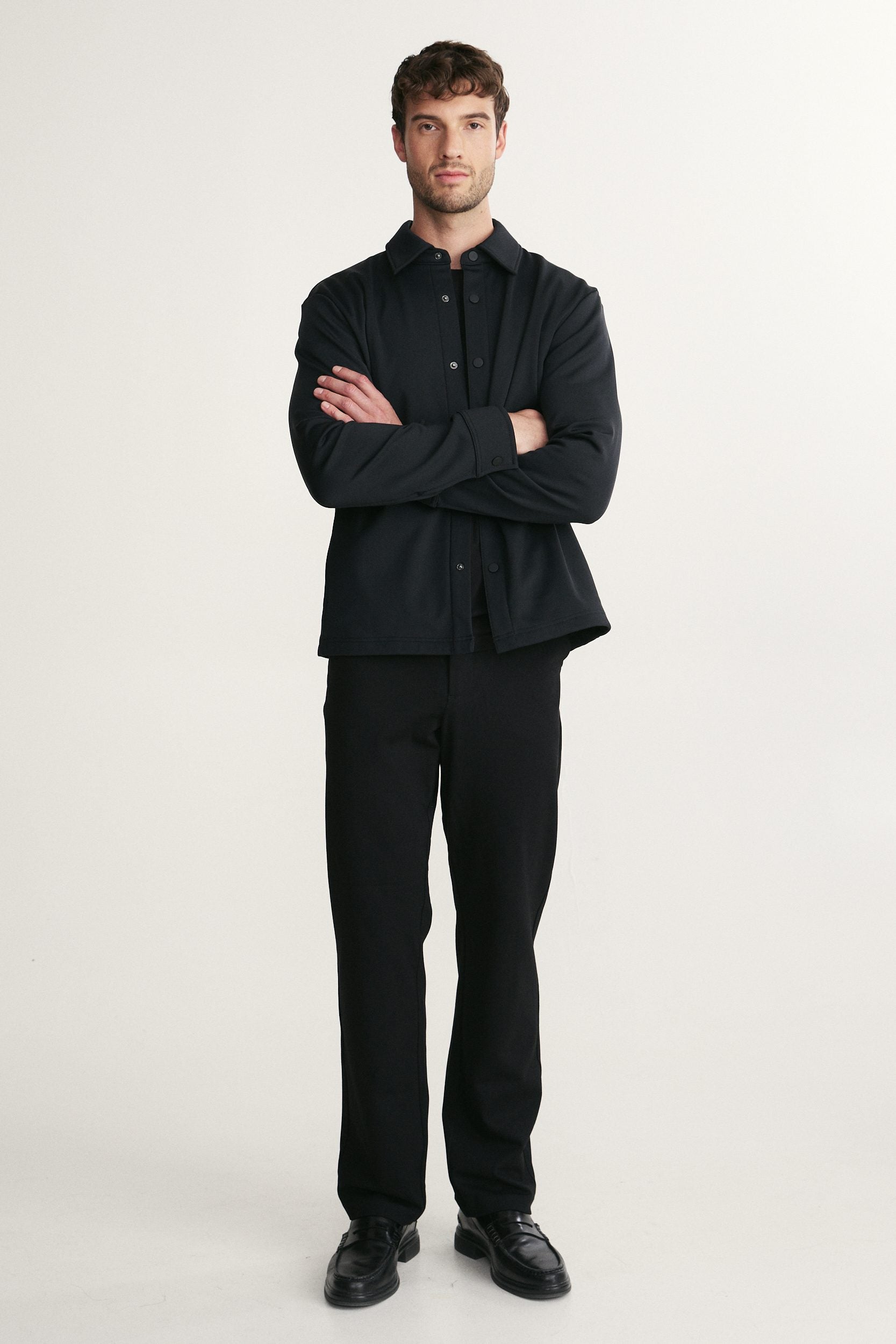 Comfort fit stretch overshirt