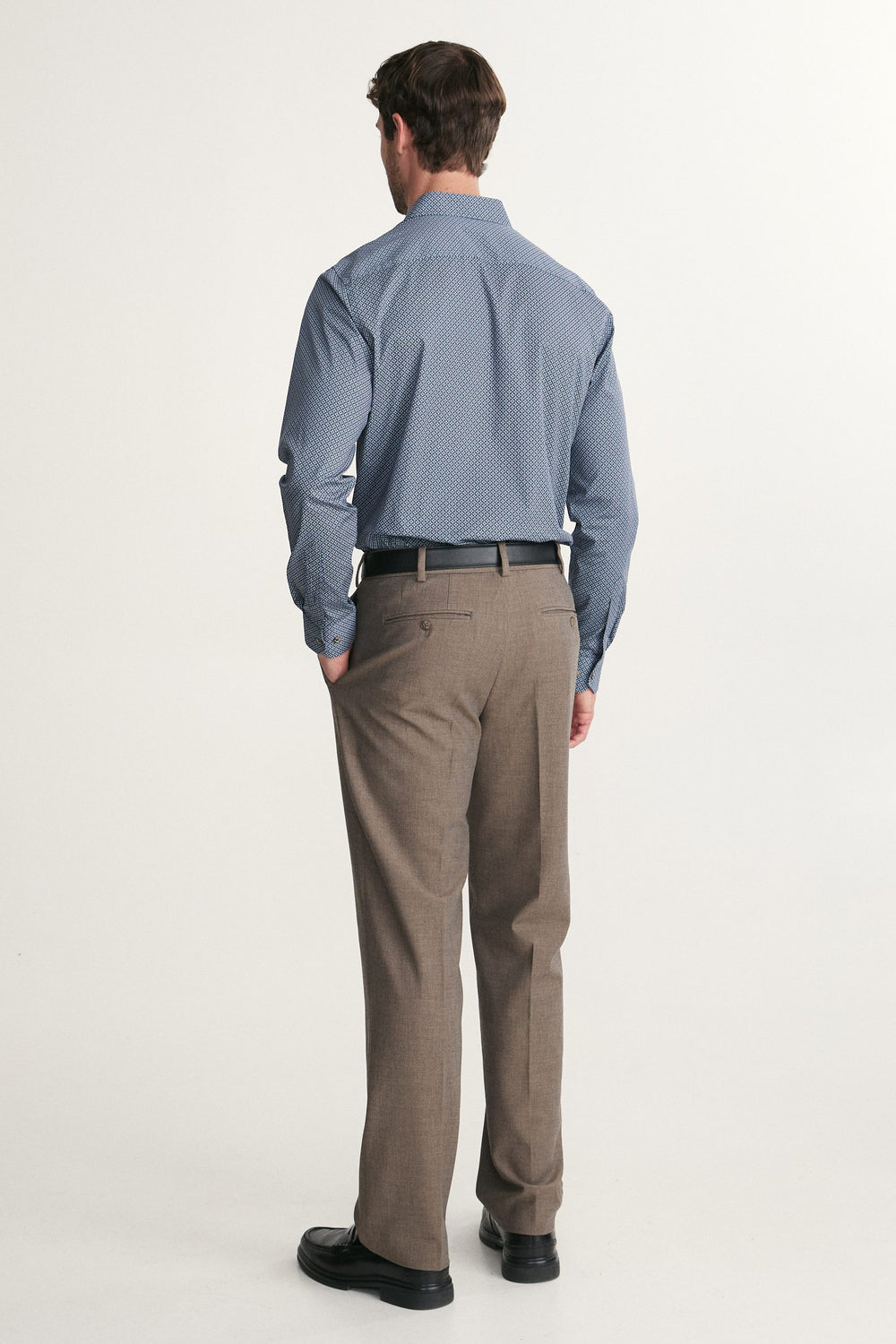 Chemise ajustée imprimé micro motifs