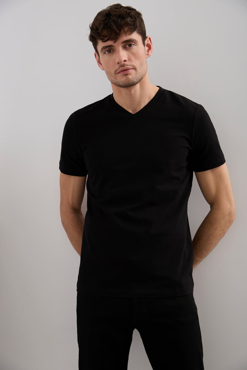 Crew neck v clearance neck