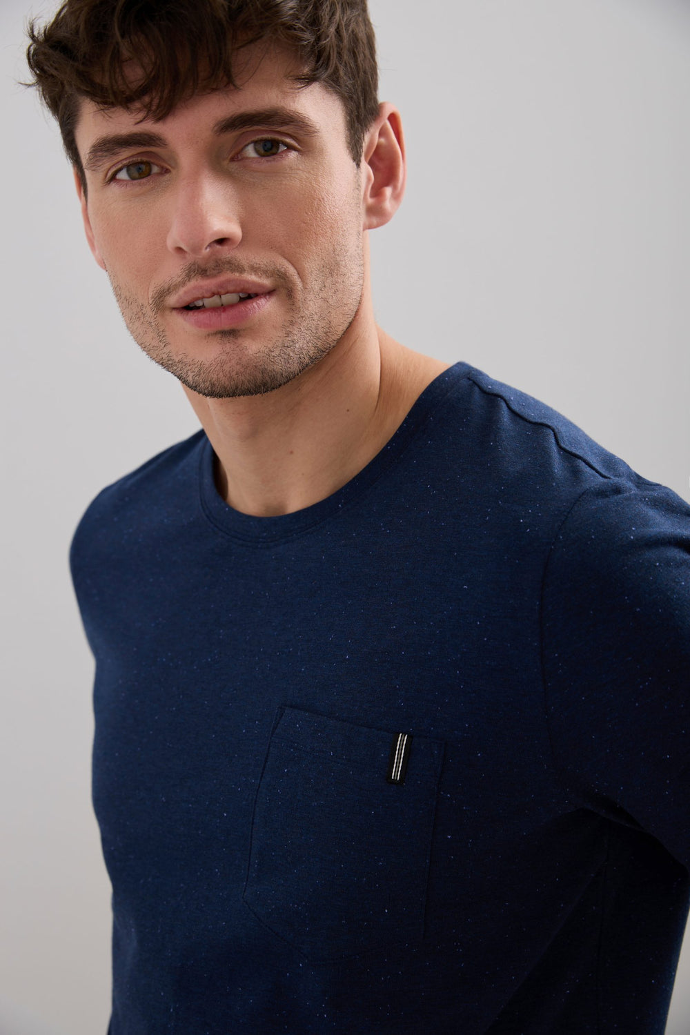 Short Sleeve Knobed Jersey T-Shirt