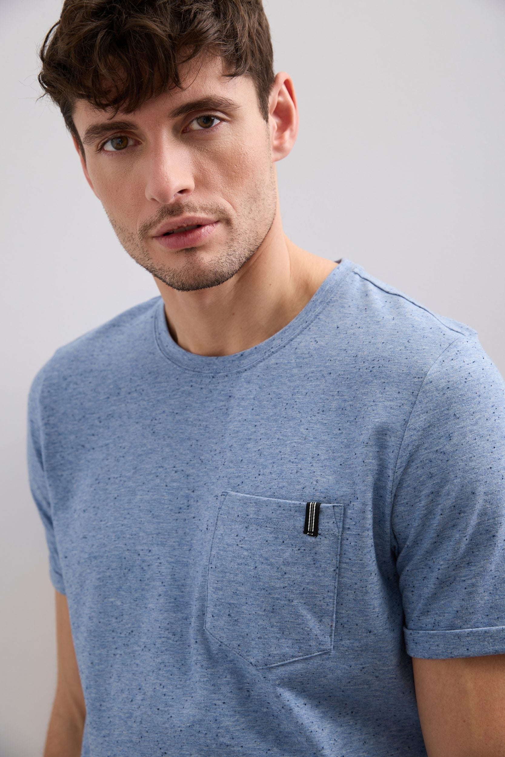 Short Sleeve Knobed Jersey T-Shirt