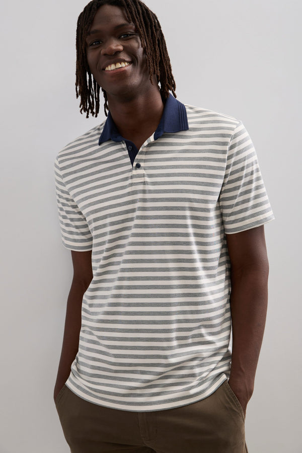 Contrasting Collar Polo