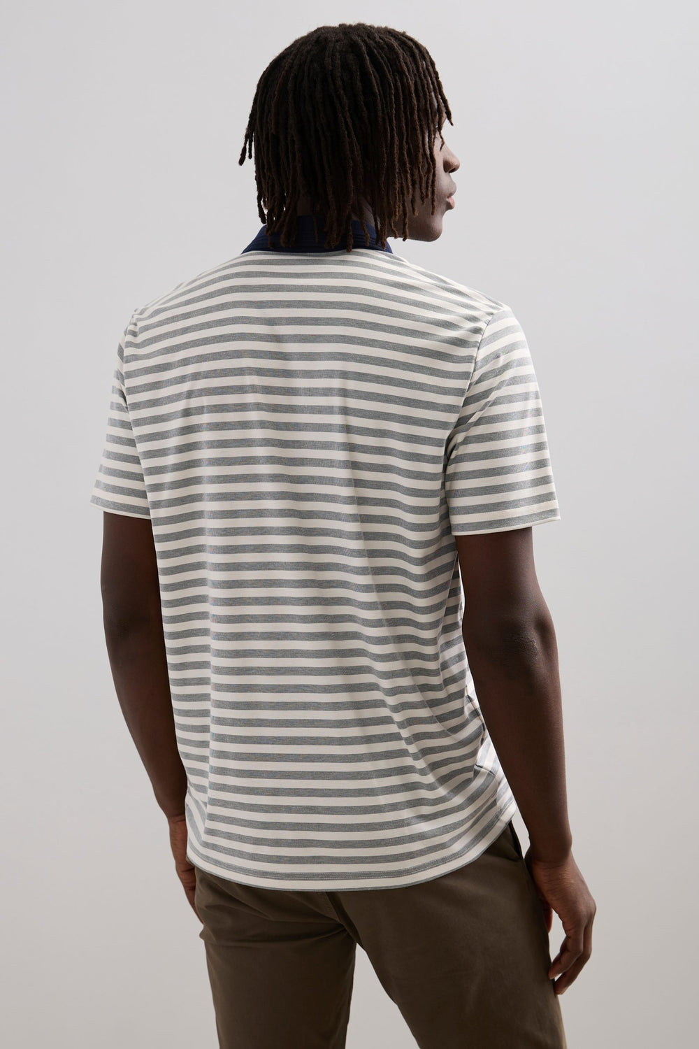 Contrasting Collar Polo