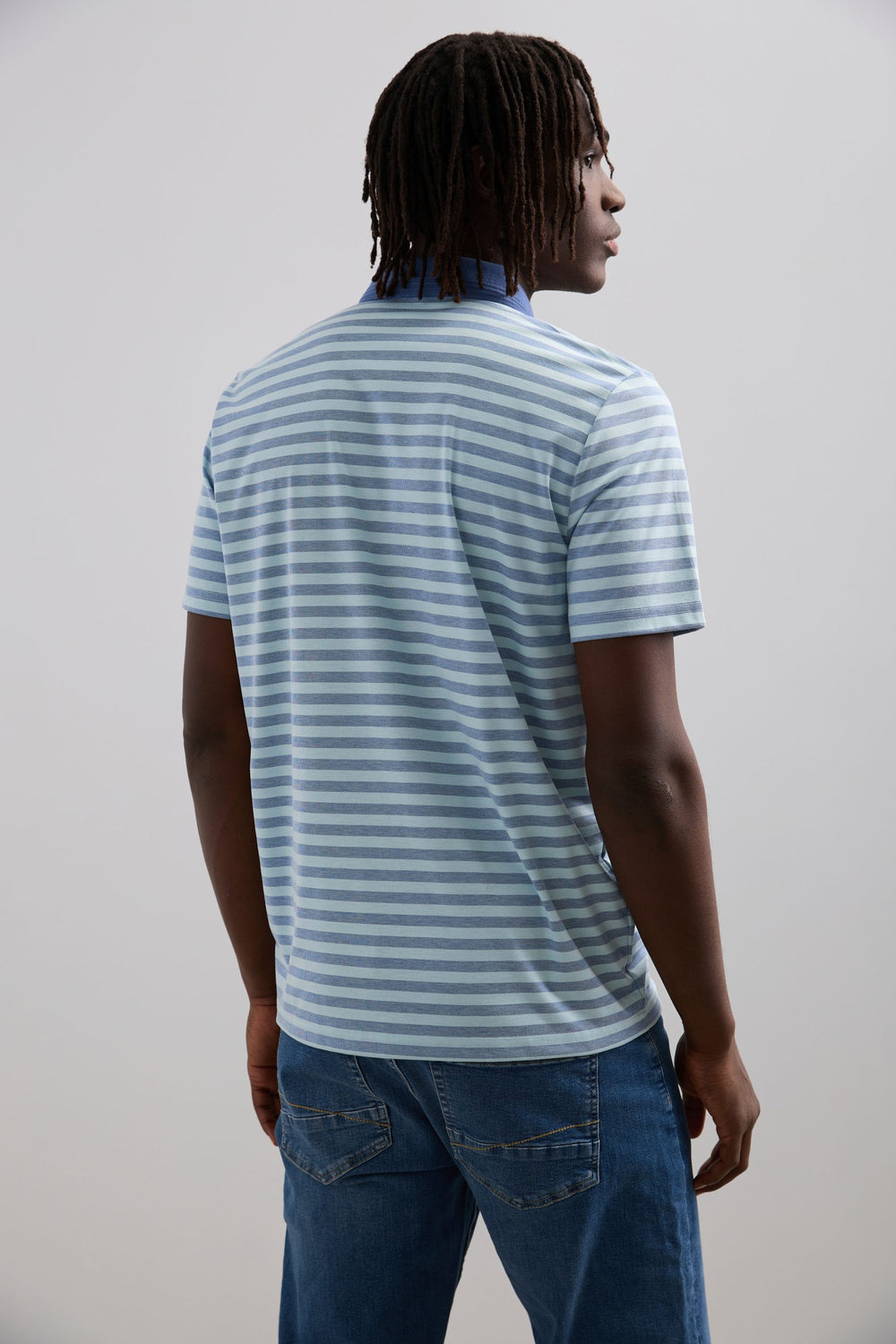 Contrasting Collar Polo