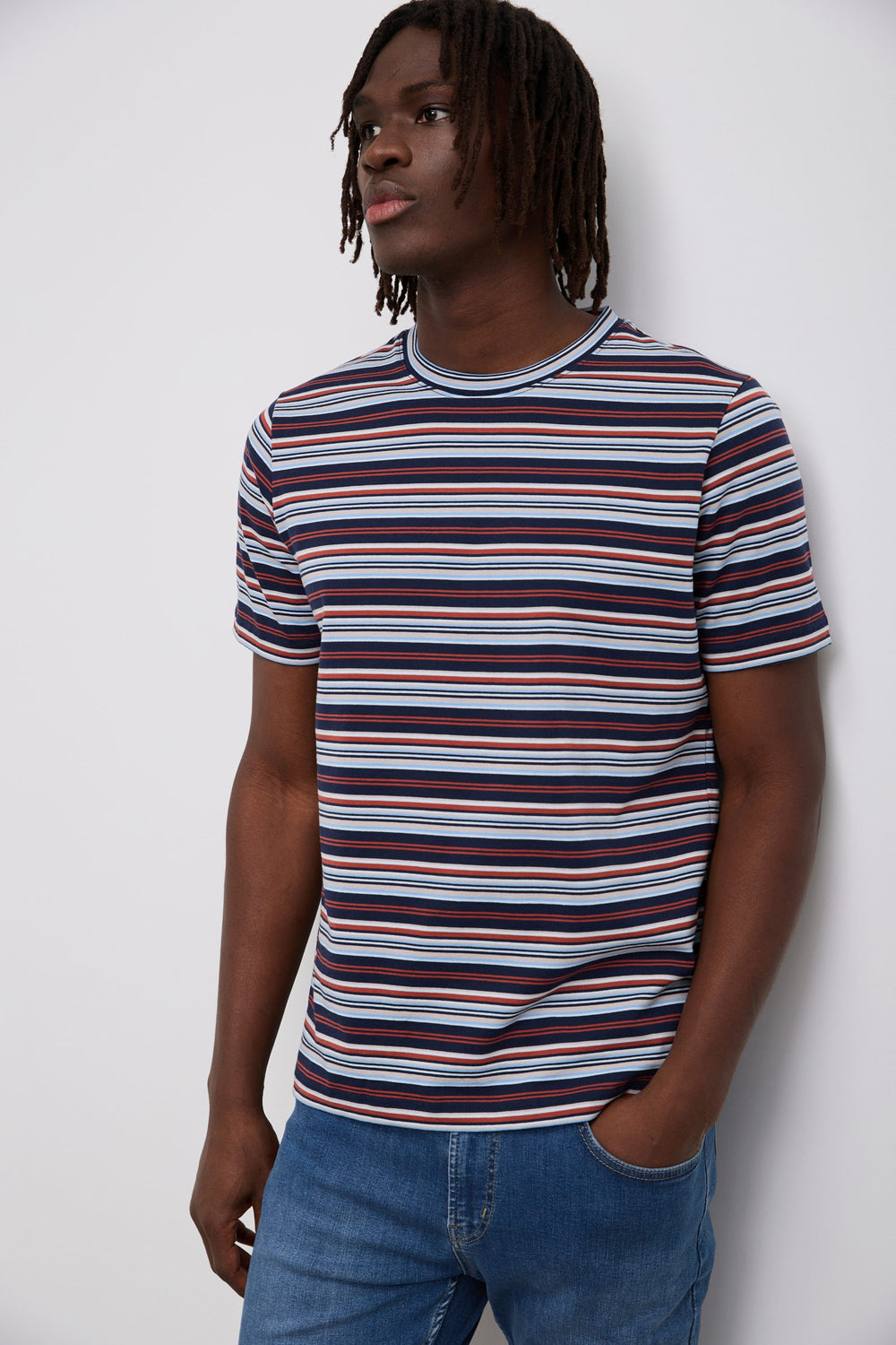 T-shirt rayures col rond