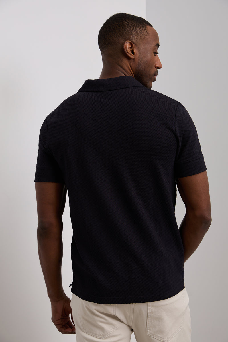 Open collar polo